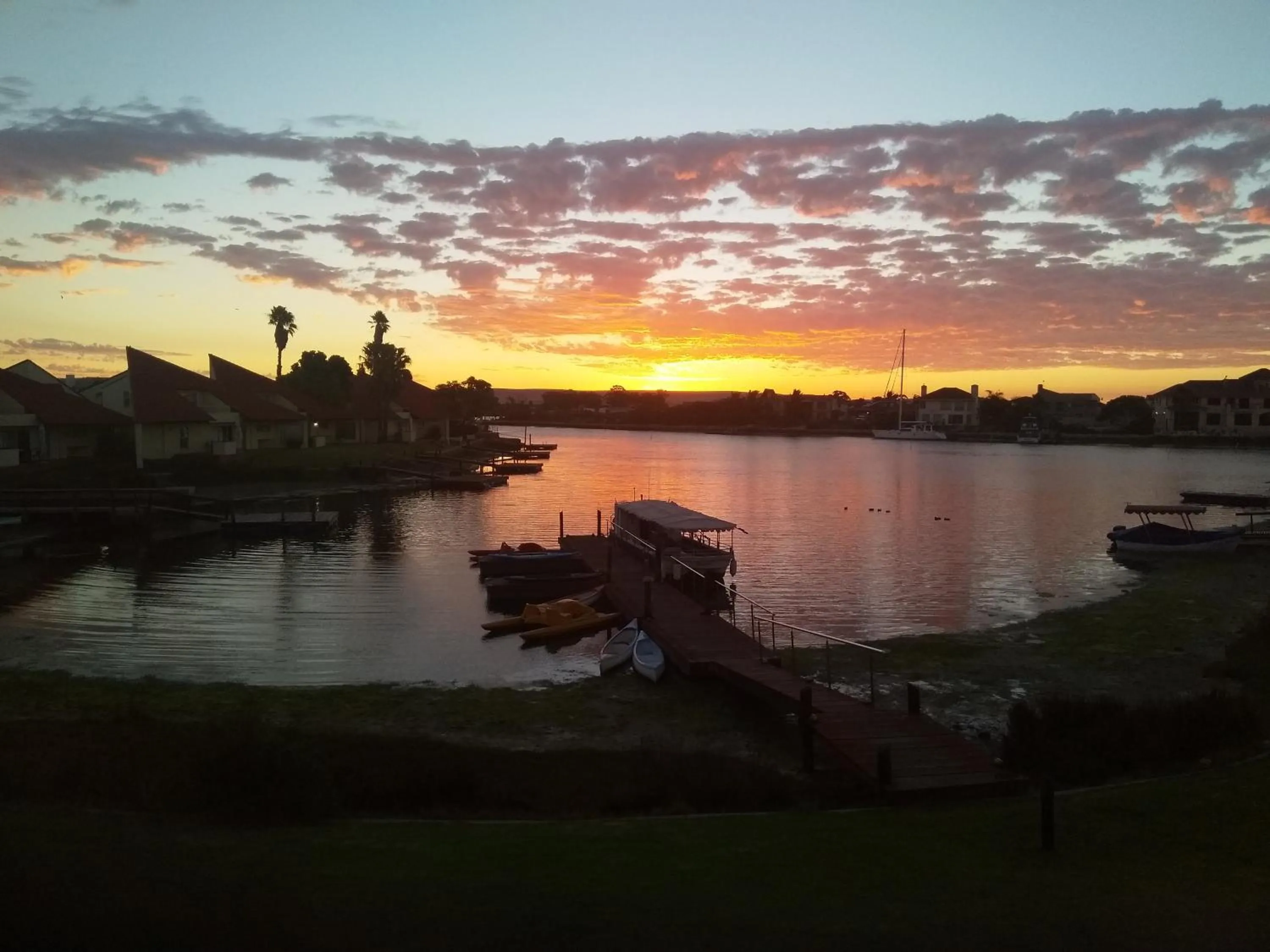 Sunset in First Group Port Owen Marina