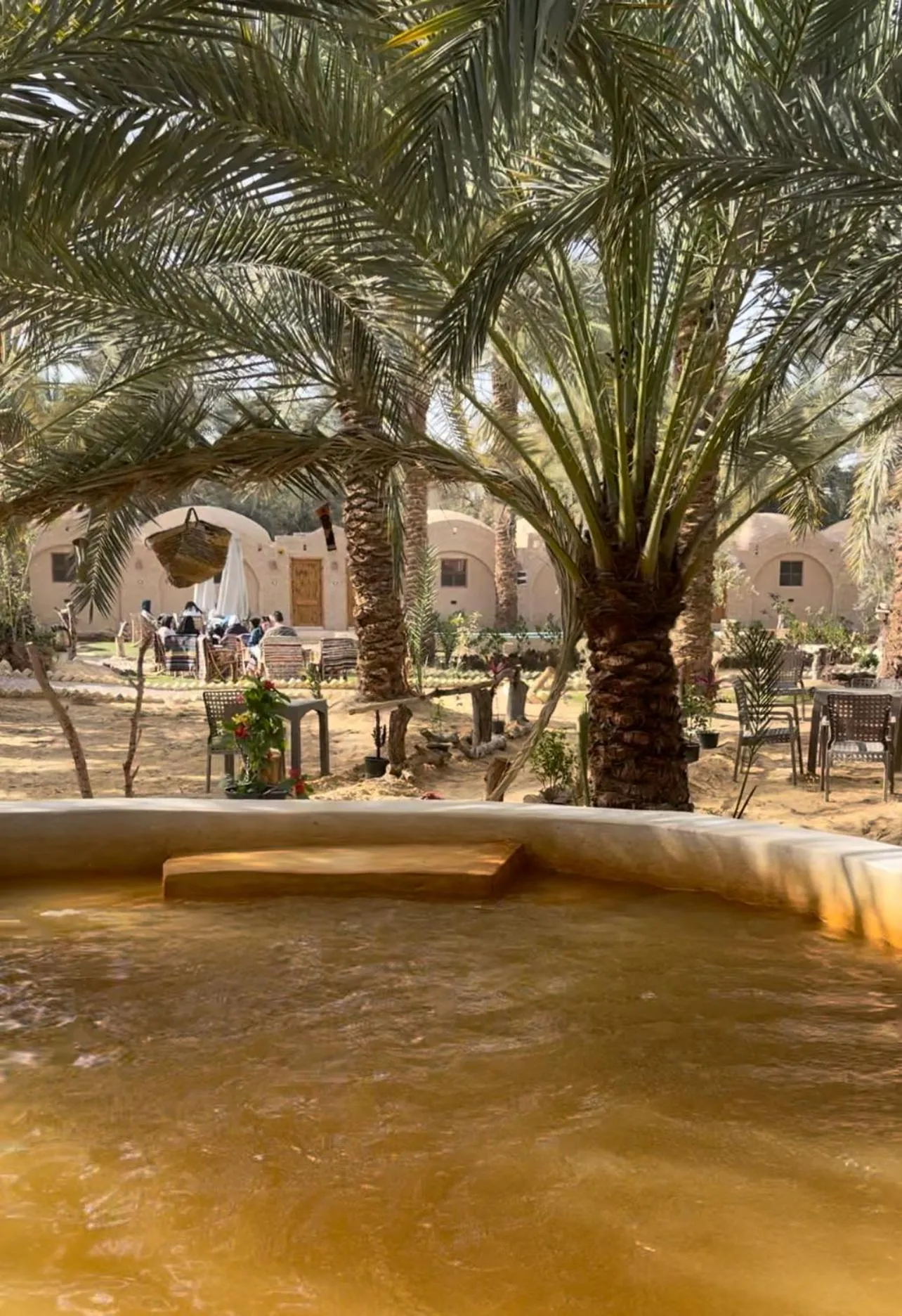 Hot Spring Bath in Siwa Palace Lodge