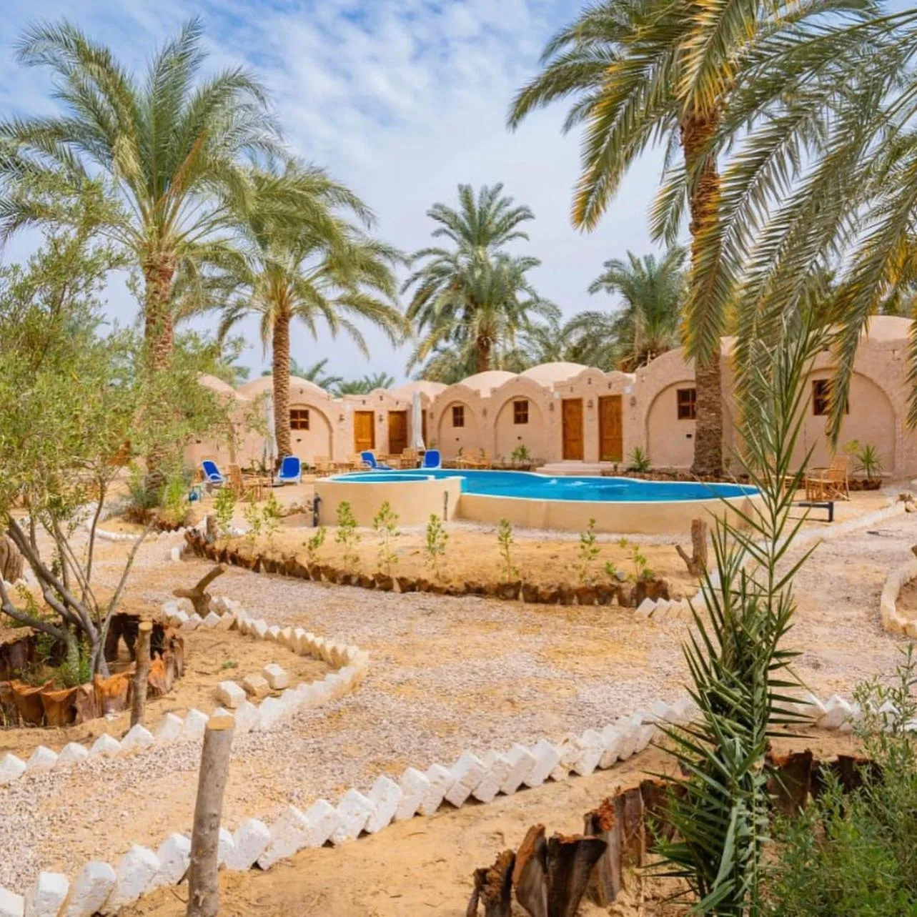Garden in Siwa Palace Lodge