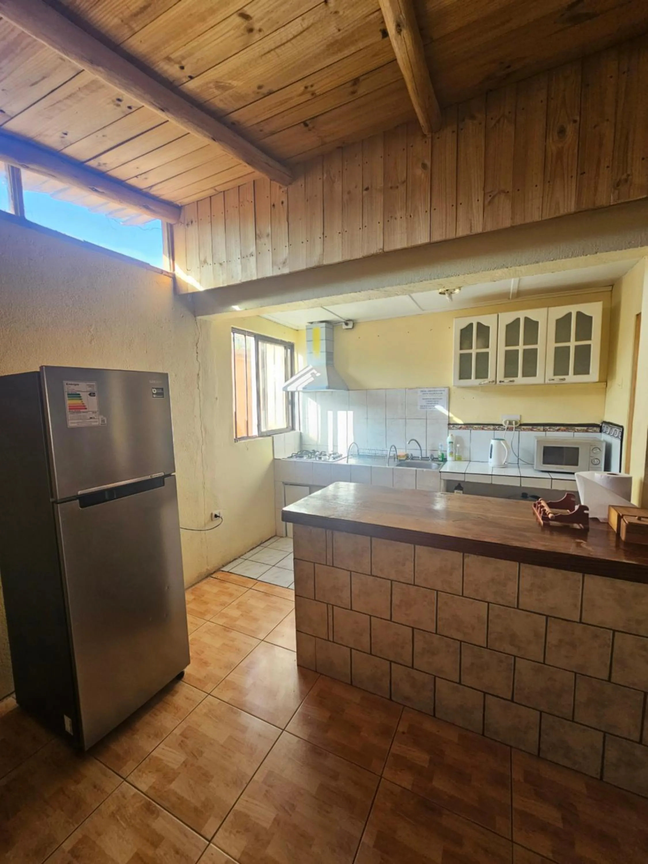 Kitchen or kitchenette in Hostal Casa los Duendes