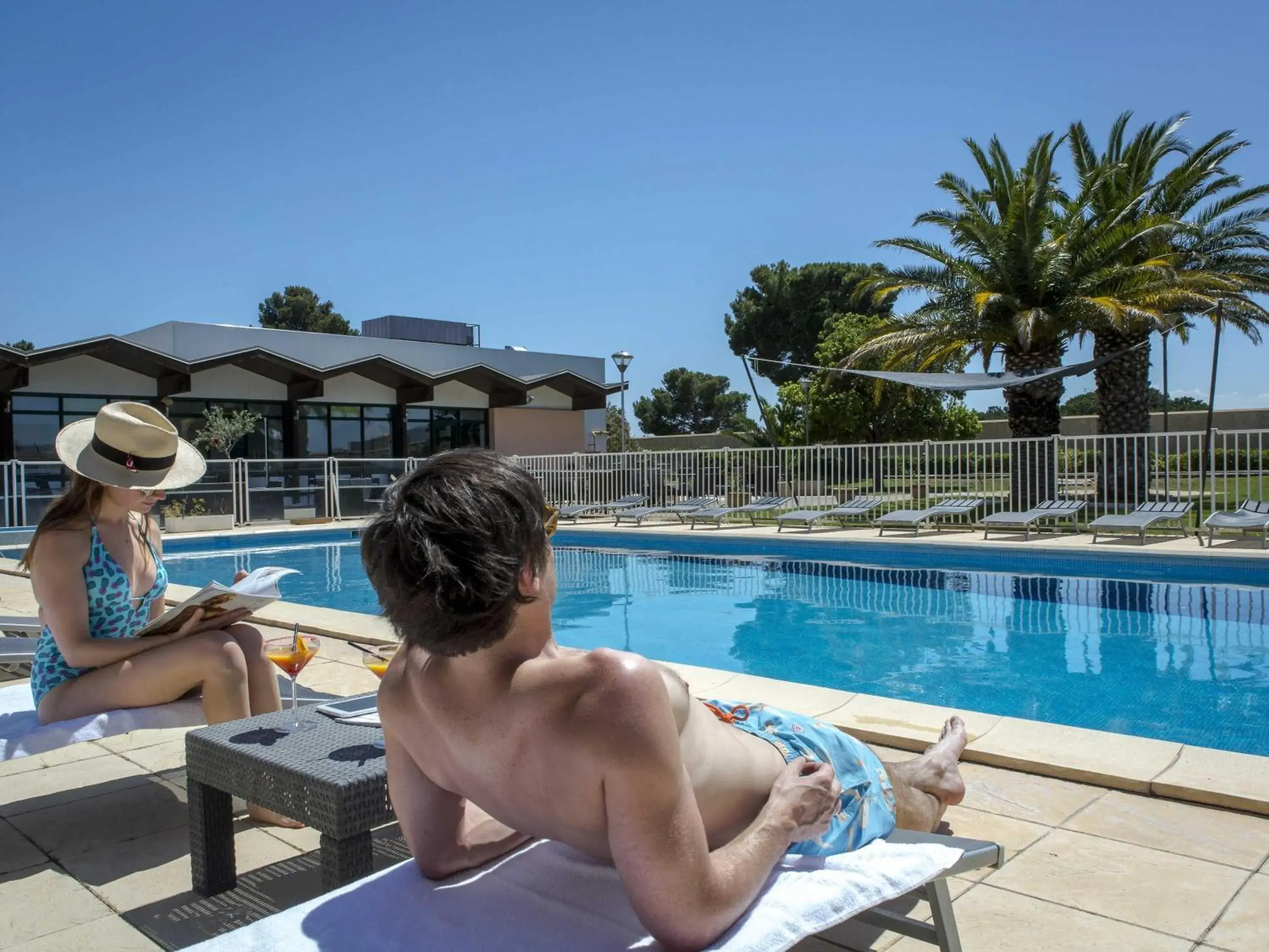 Pool view in ibis Perpignan Nord Rivesaltes Pool view in ibis Perpignan Nord Rivesaltes