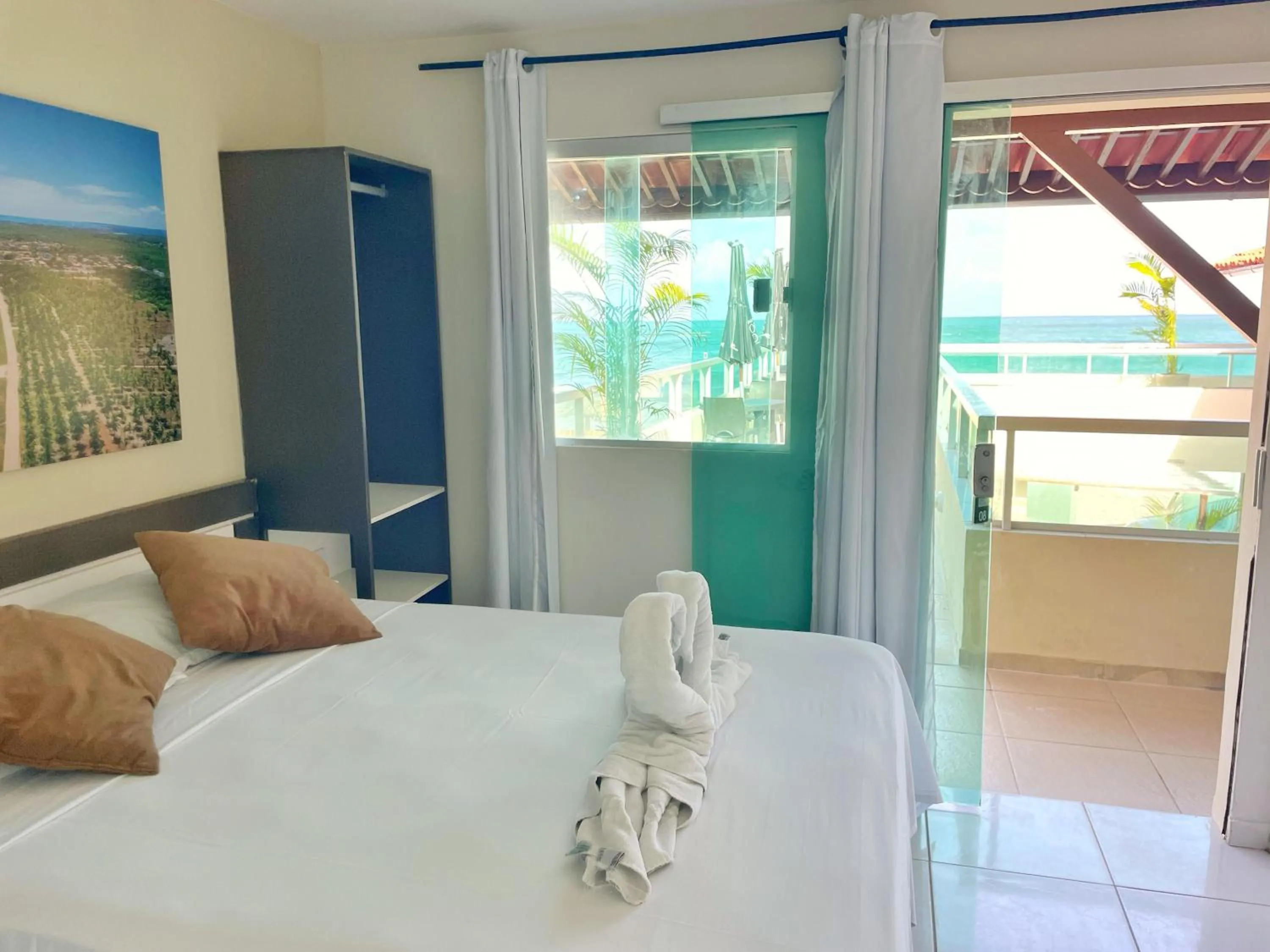 Bed in Pousada Ondas do Mar