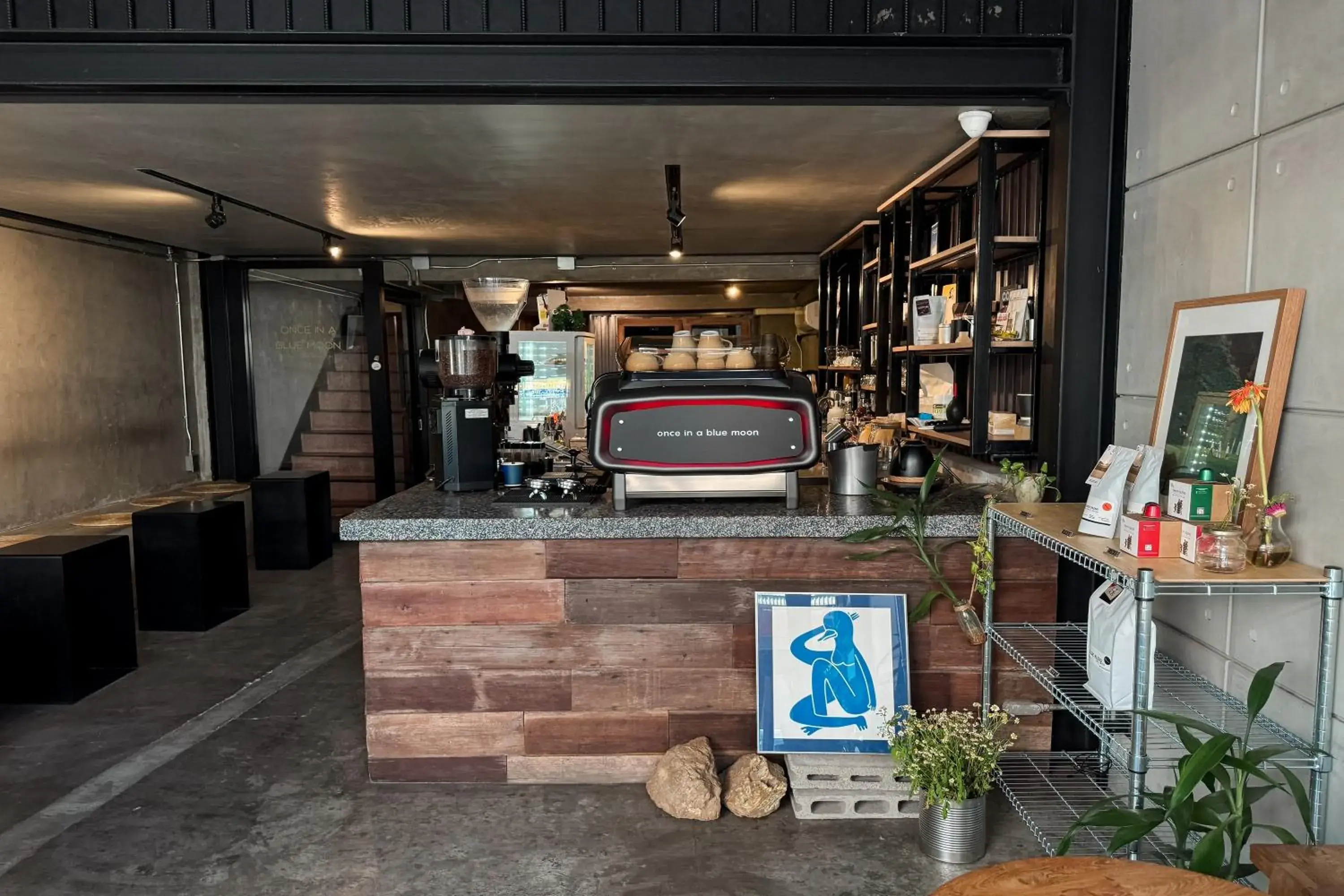 Lounge or bar in Once in a Blue Moon Cafe and Hostel Lounge or bar in Once in a Blue Moon Cafe and Hostel