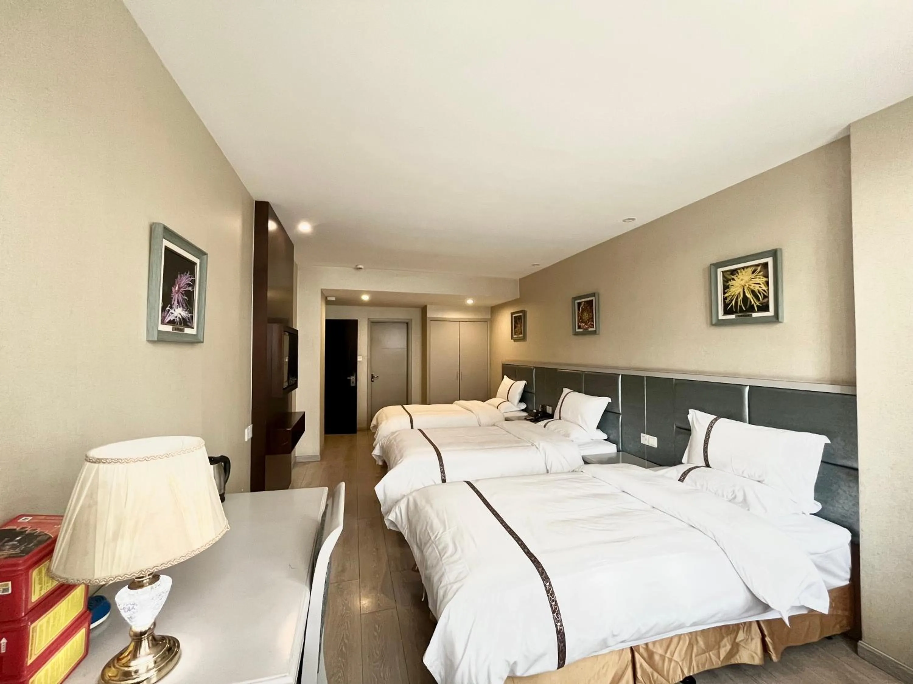 Bed in Tianshui Times Hotel Zhangjiagang