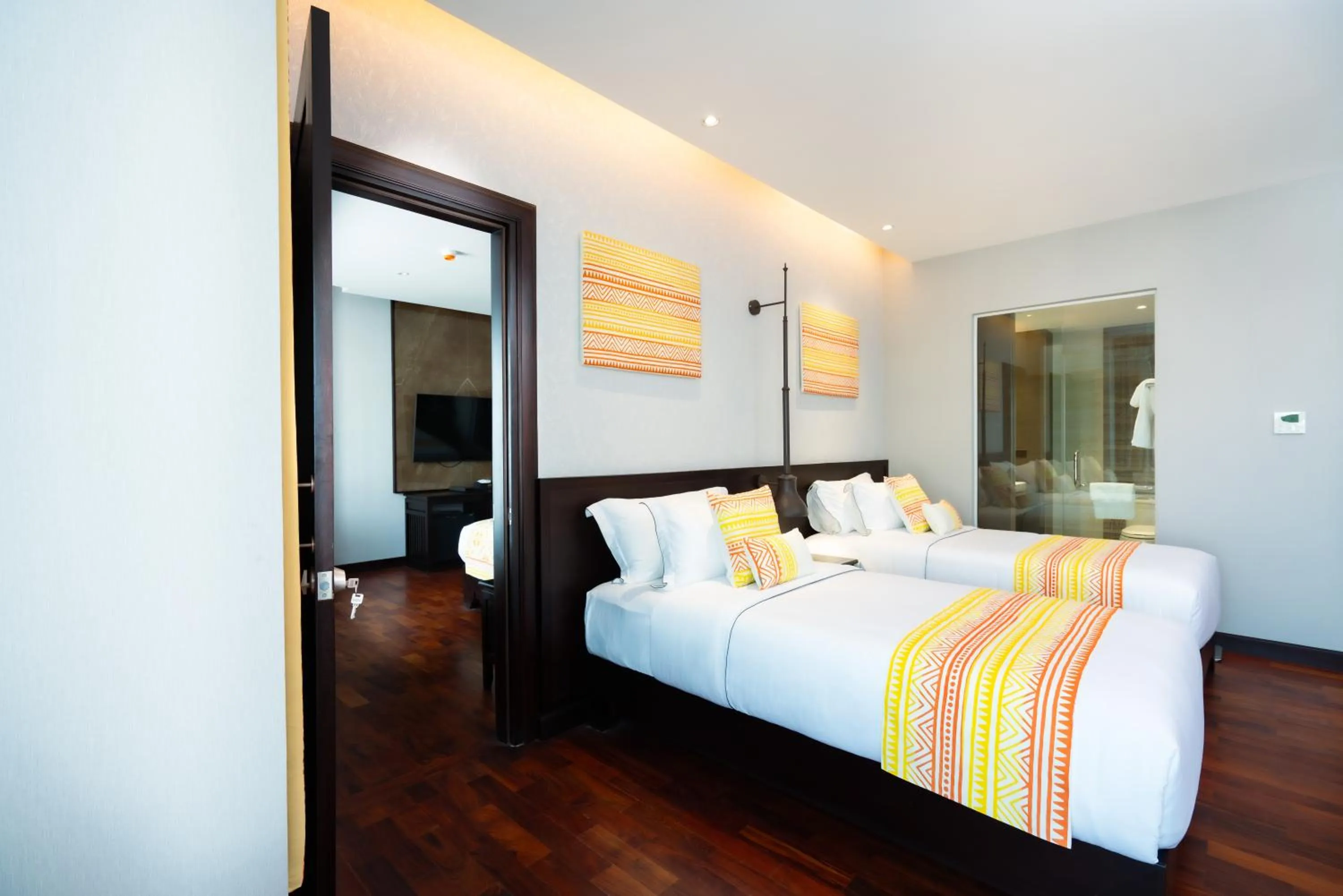 Bed in Mintra Hotel Vientiane
