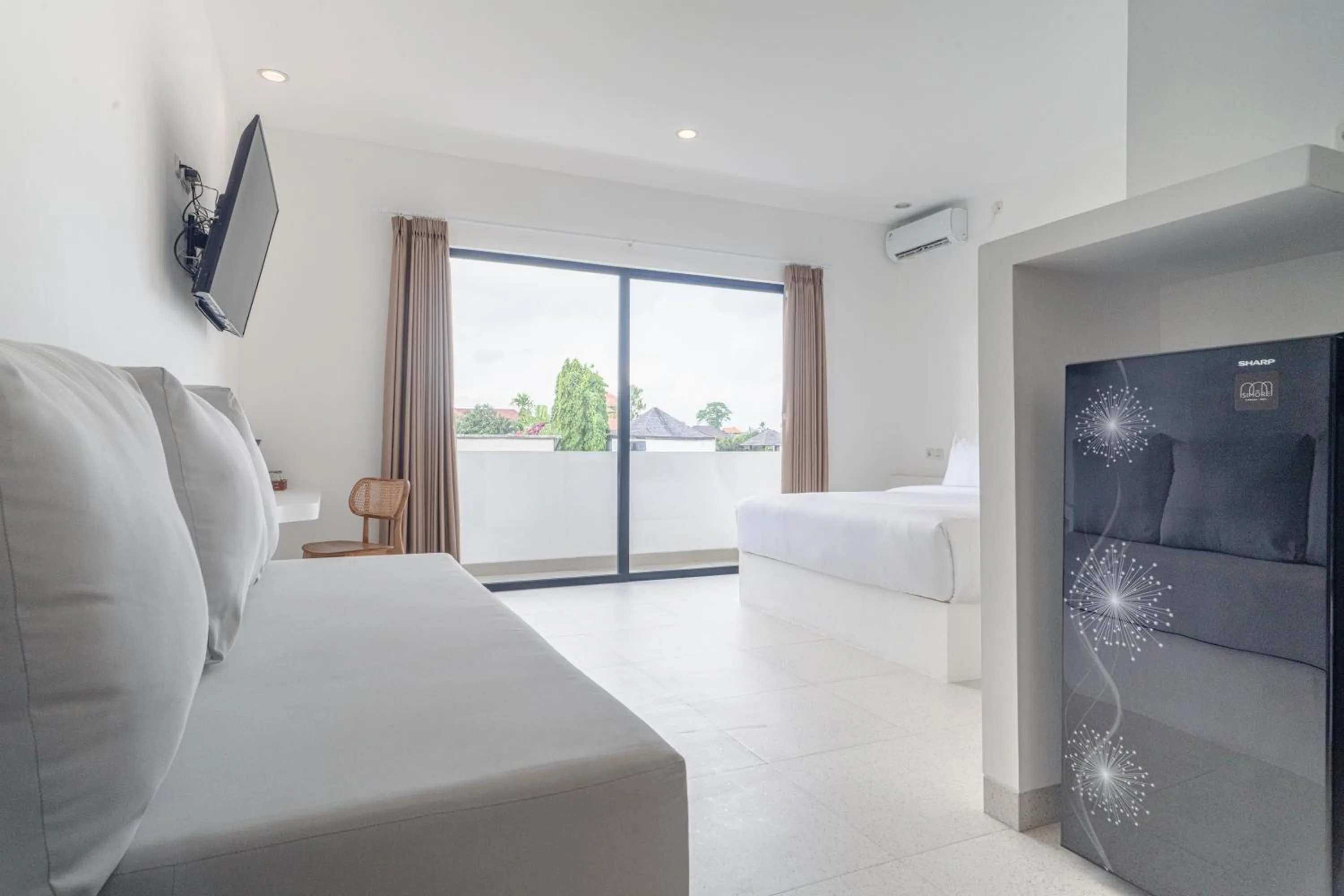 Living room, Bed in The Simore