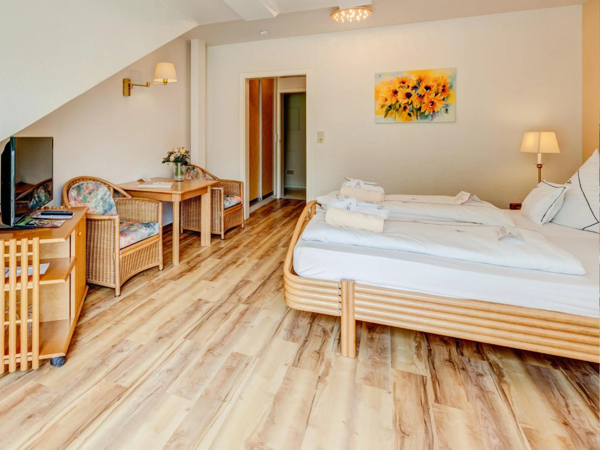 Photo of the whole room, Bed in Hotel Seeschlösschen
