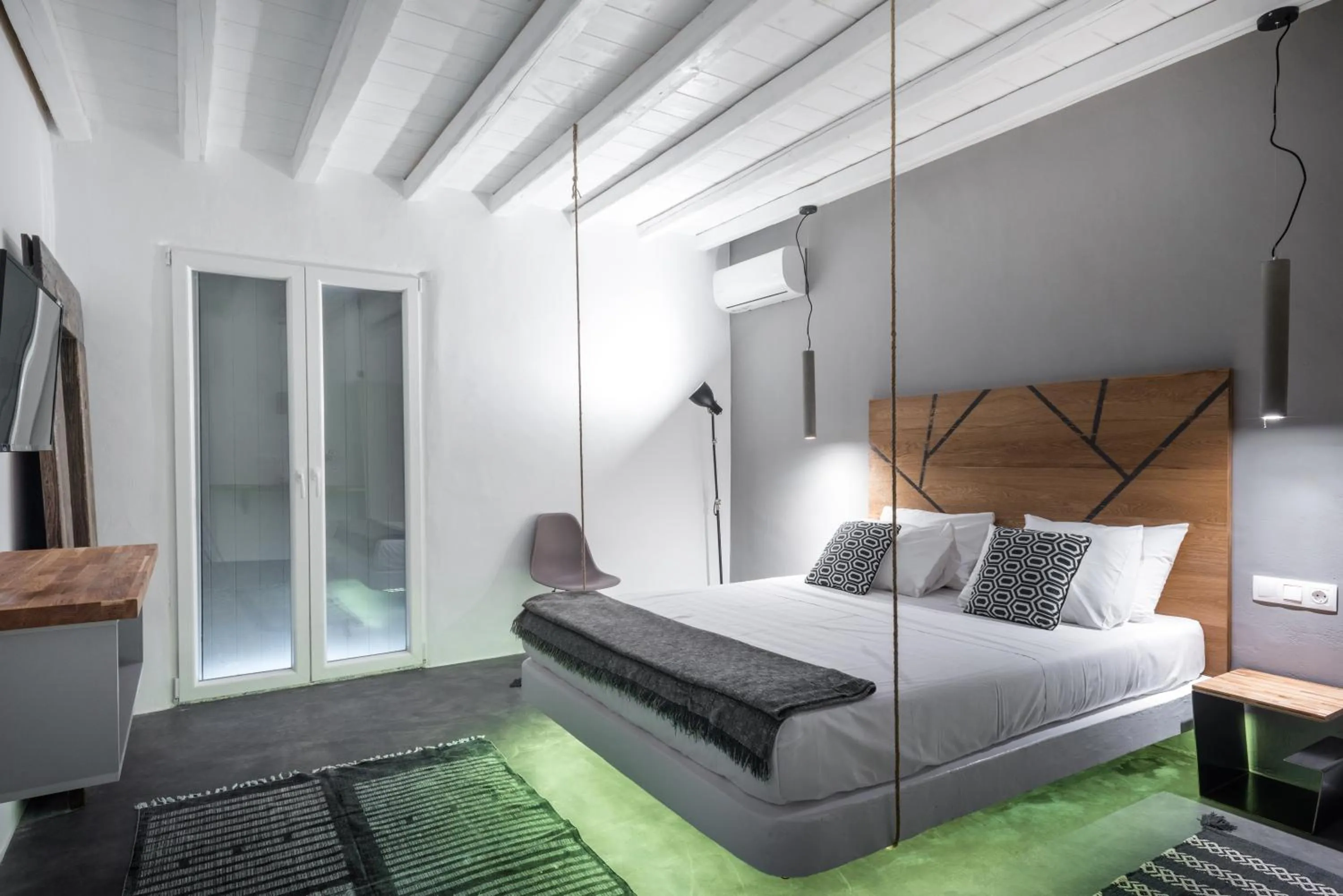 Bed in Mykonos Residence Villas & Suites Merchia beach