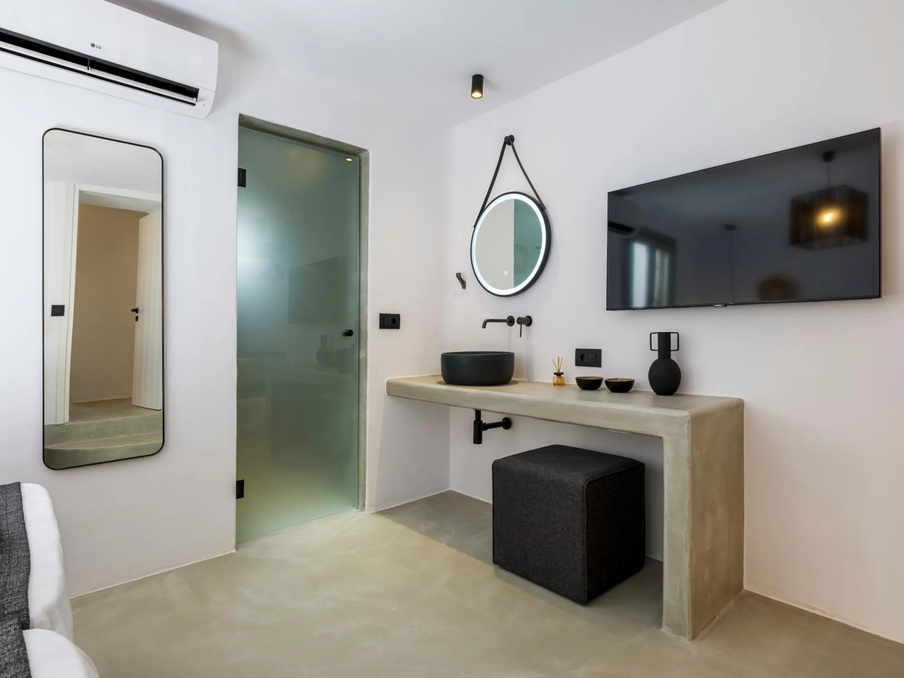 Toilet in Mykonos Residence Villas & Suites Merchia beach