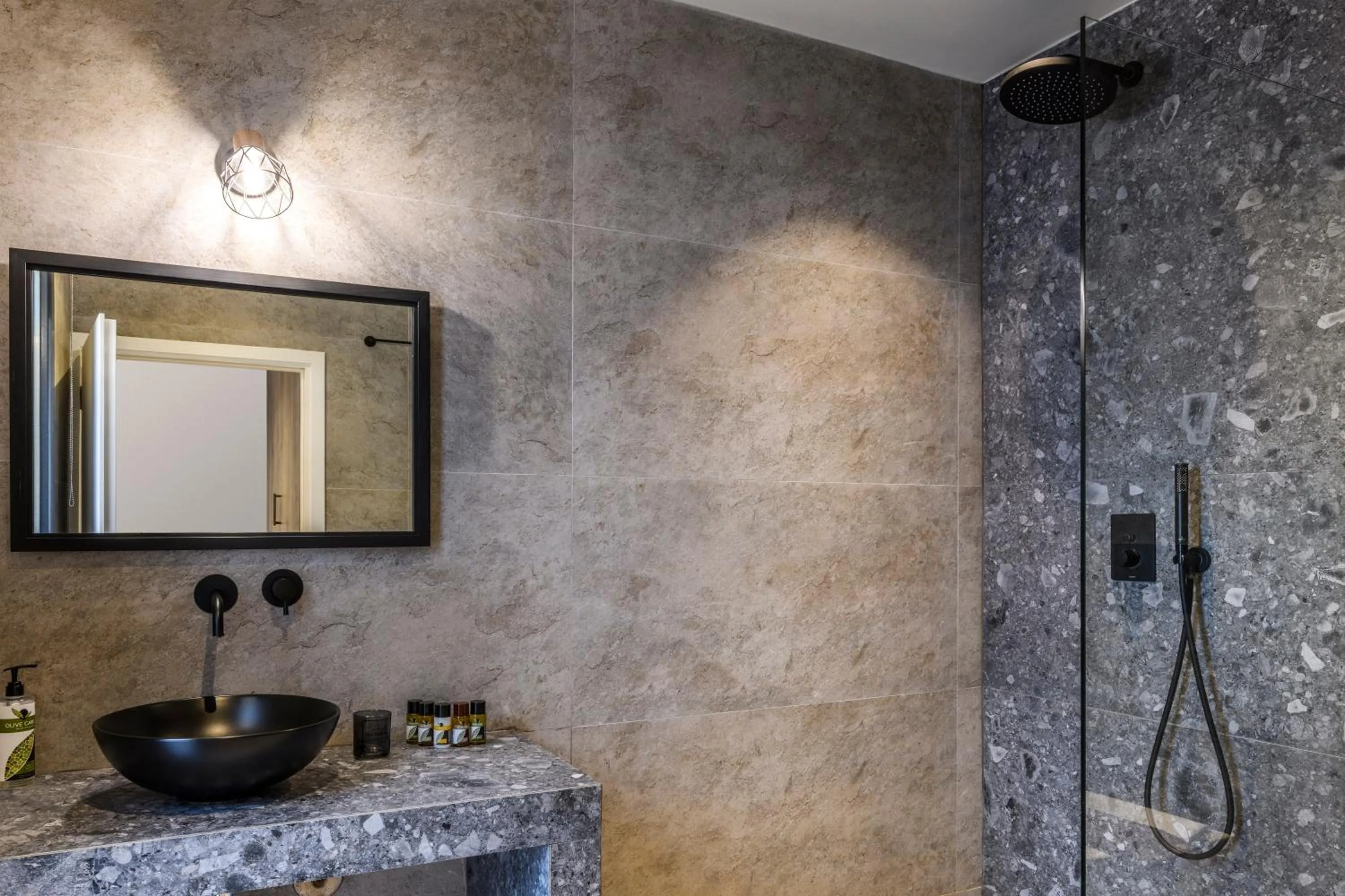 Shower in Mykonos Residence Villas & Suites Merchia beach