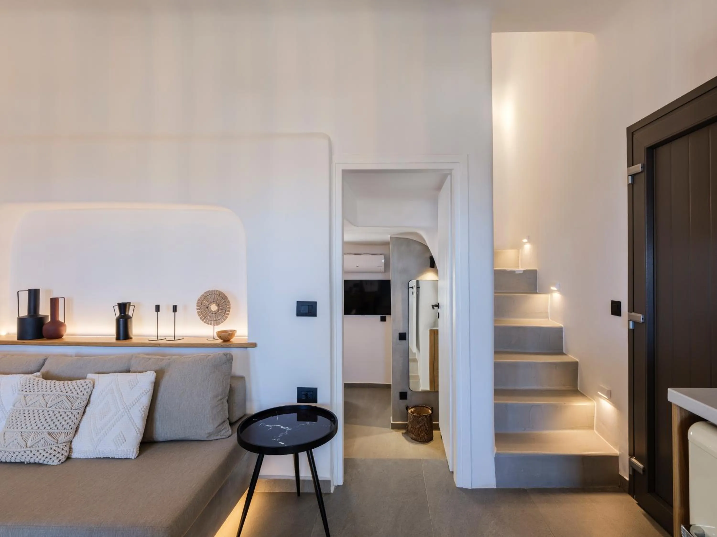 Bed in Mykonos Residence Villas & Suites Merchia beach