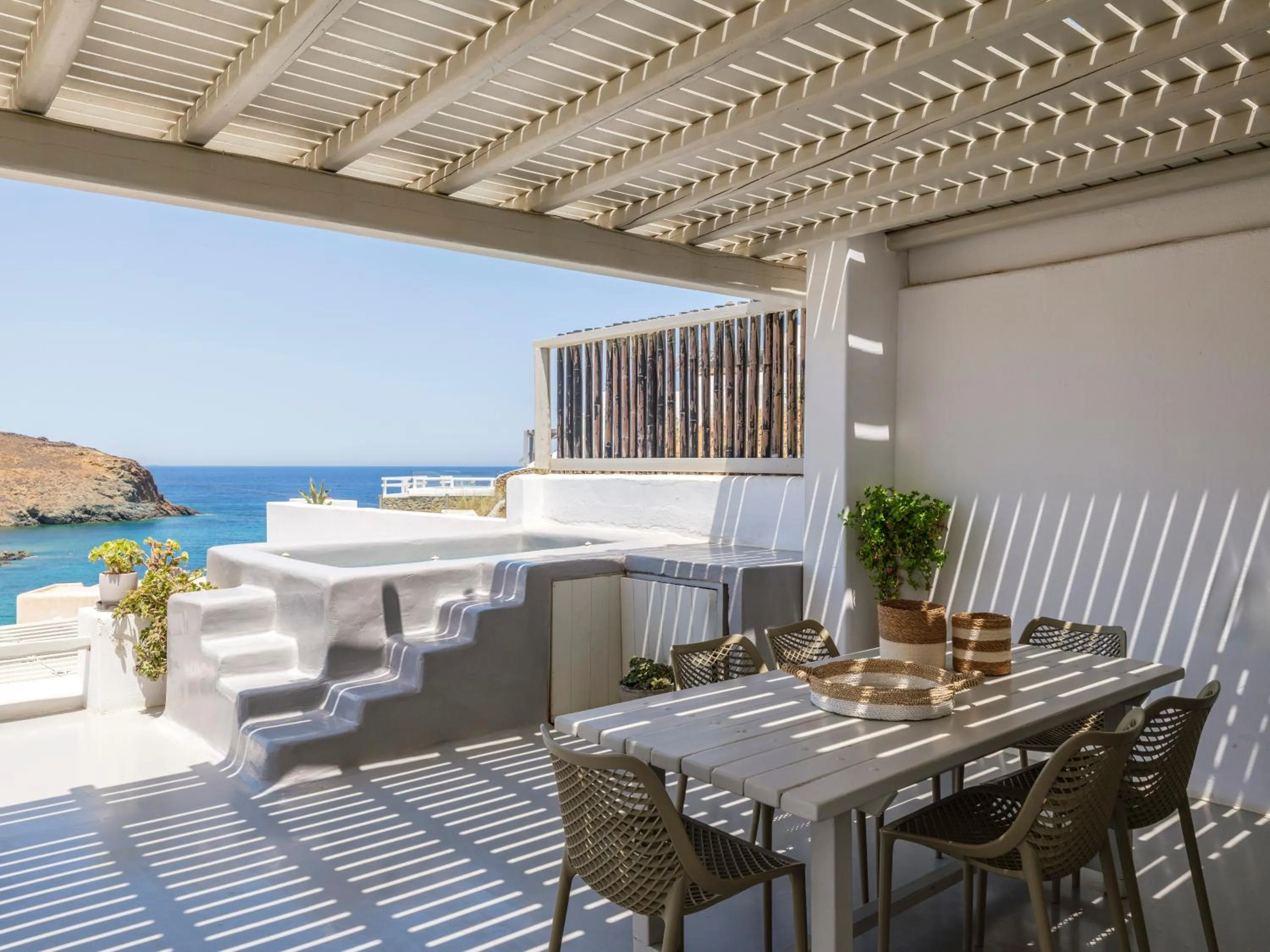 Patio in Mykonos Residence Villas & Suites Merchia beach