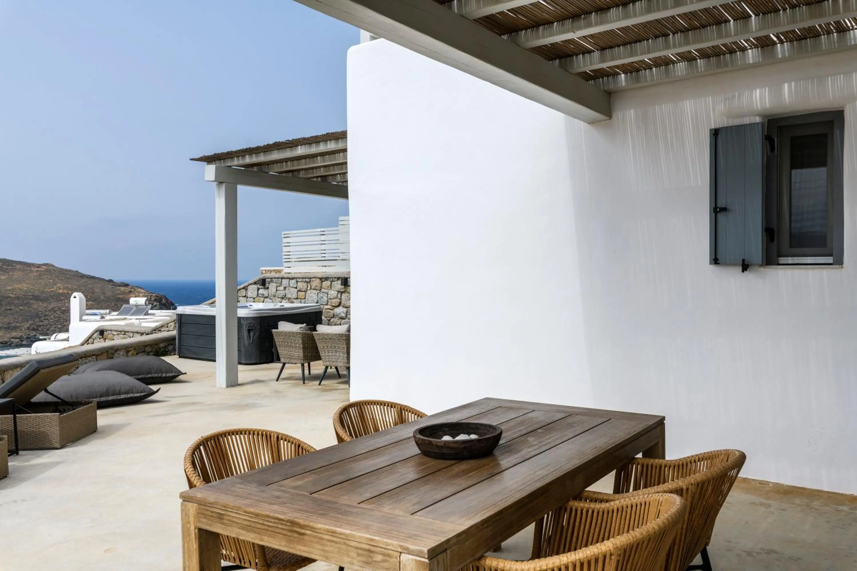 Patio in Mykonos Residence Villas & Suites Merchia beach