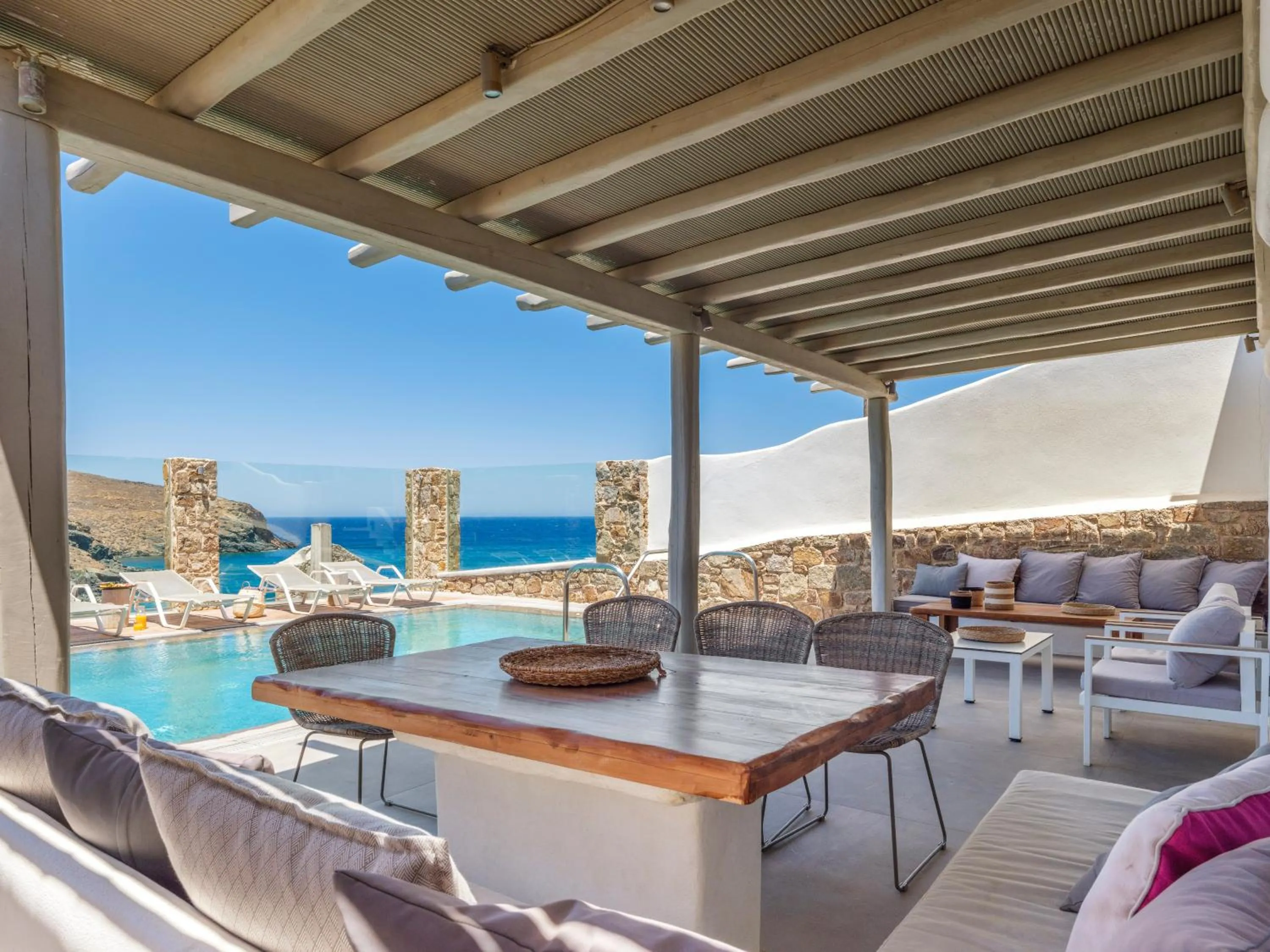 Patio in Mykonos Residence Villas & Suites Merchia beach
