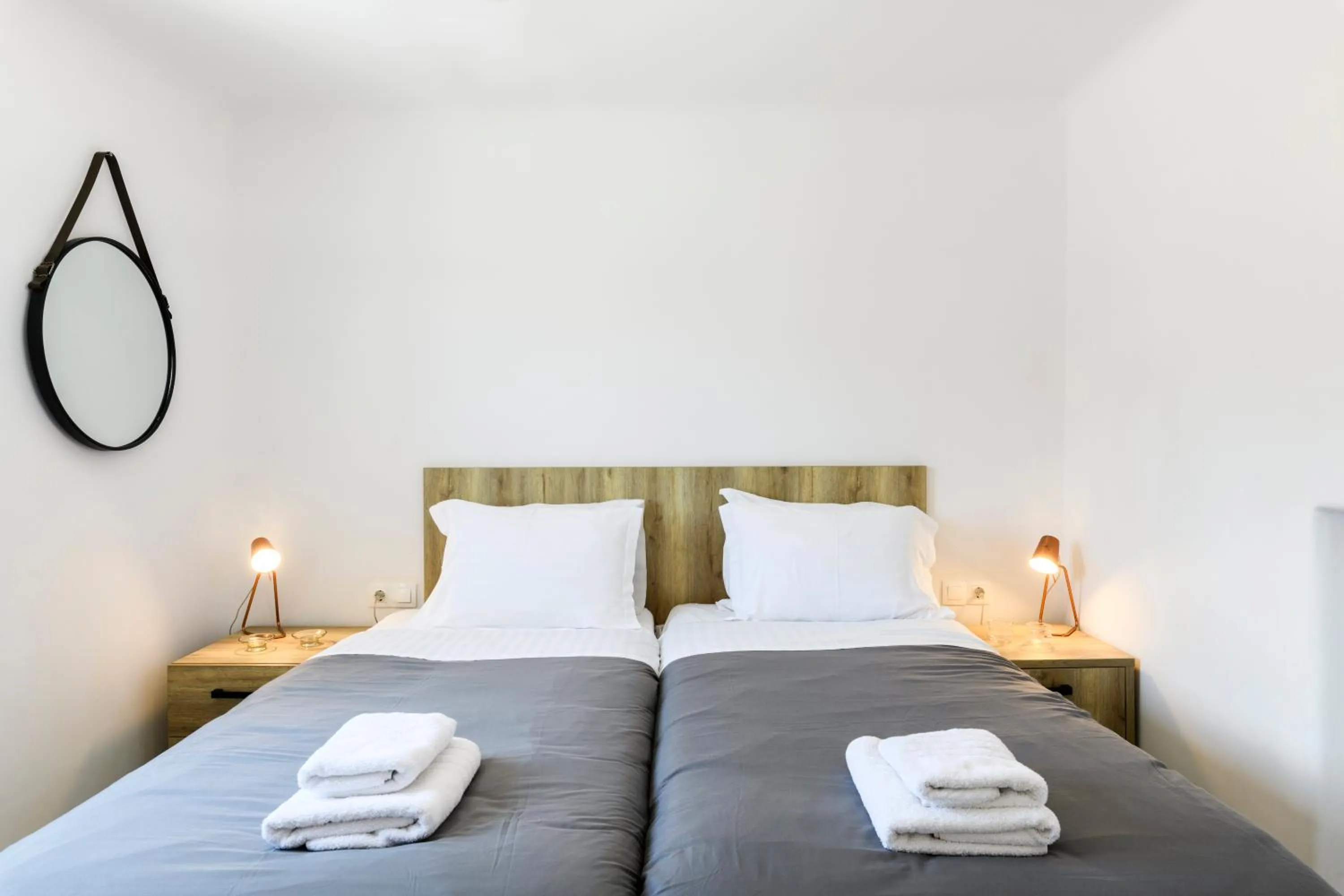 Bed in Mykonos Residence Villas & Suites Merchia beach