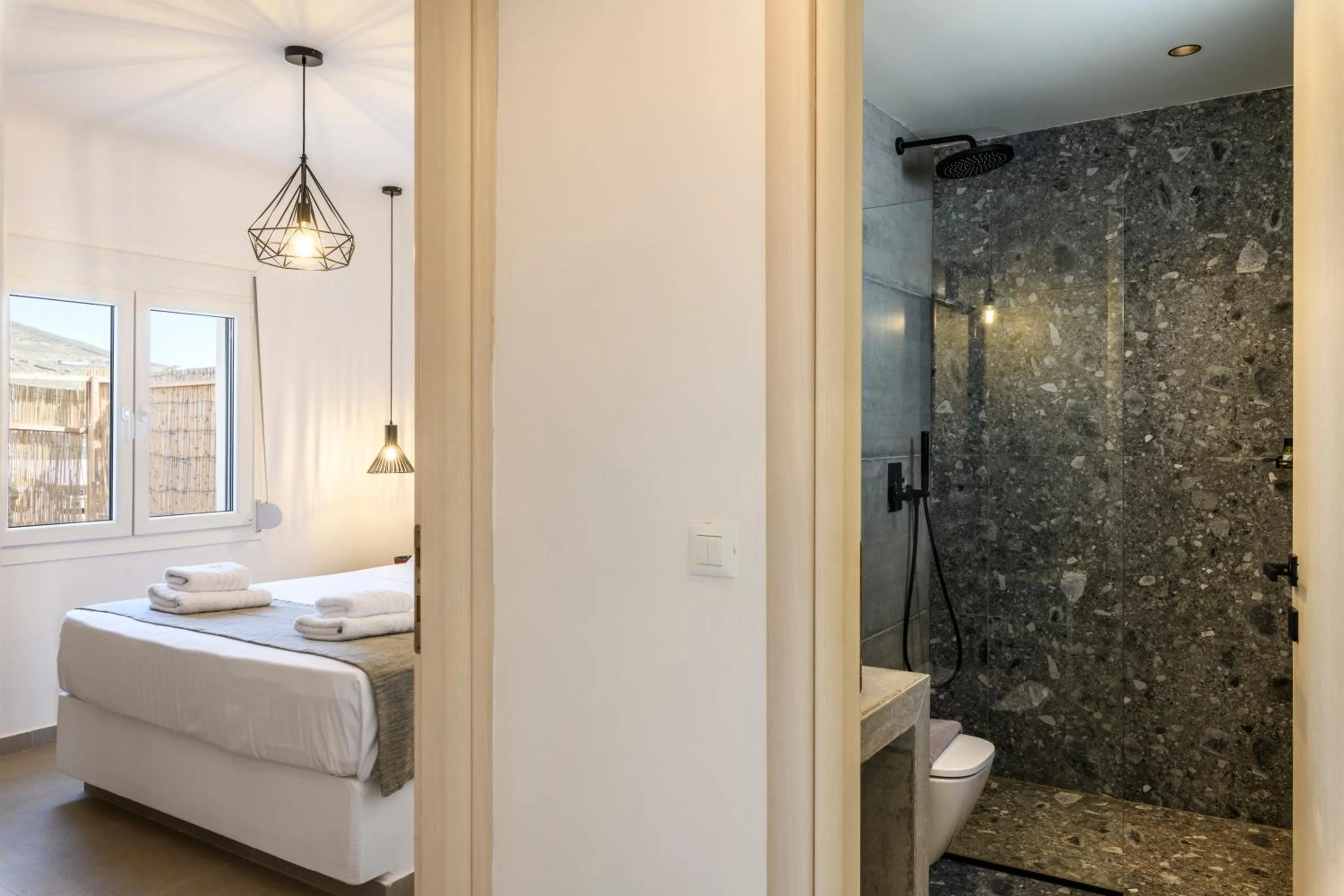 Shower in Mykonos Residence Villas & Suites Merchia beach