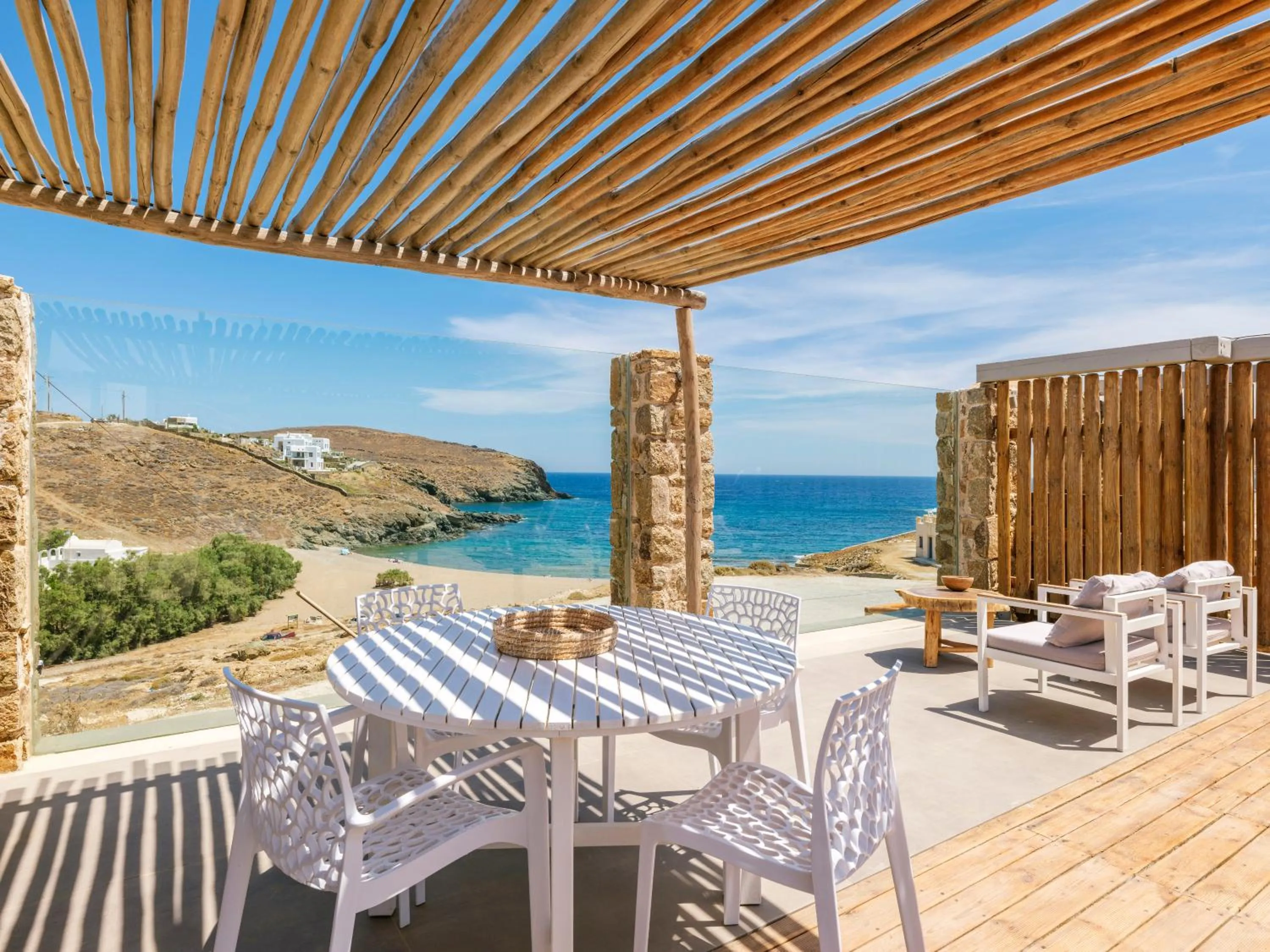Patio in Mykonos Residence Villas & Suites Merchia beach