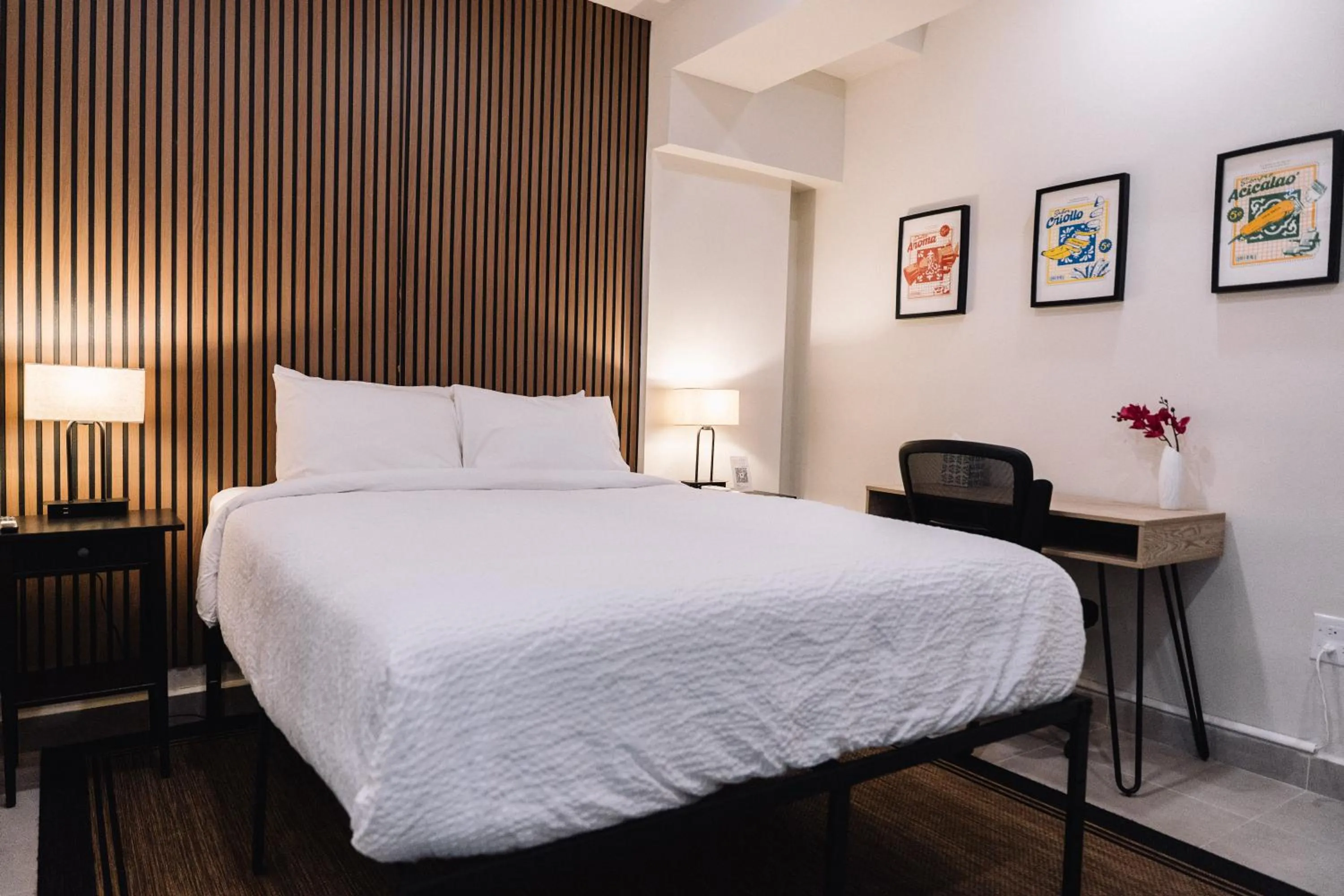 Bed in The Looking Glass Hotel