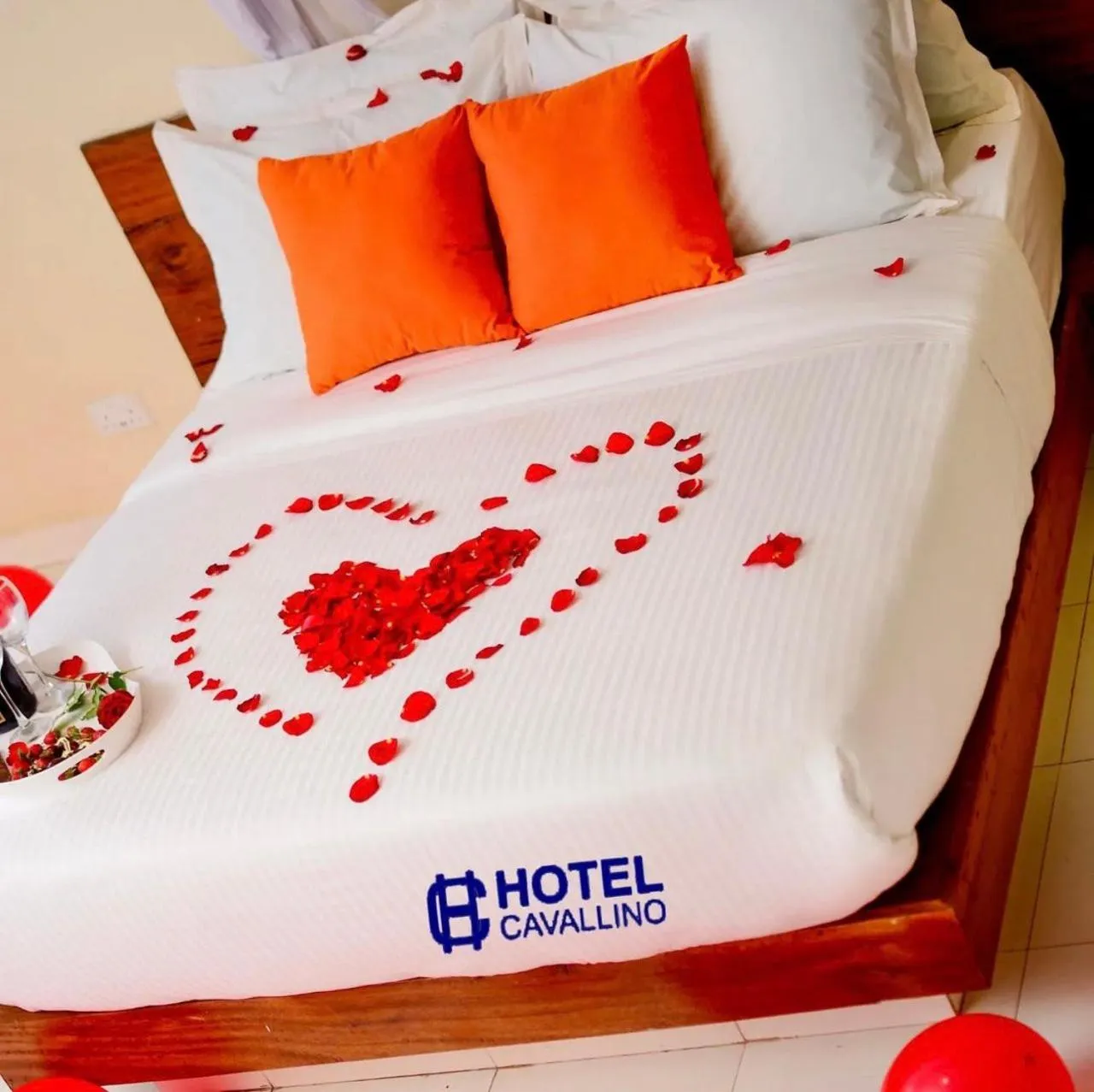 Bed in Hotel Cavallino