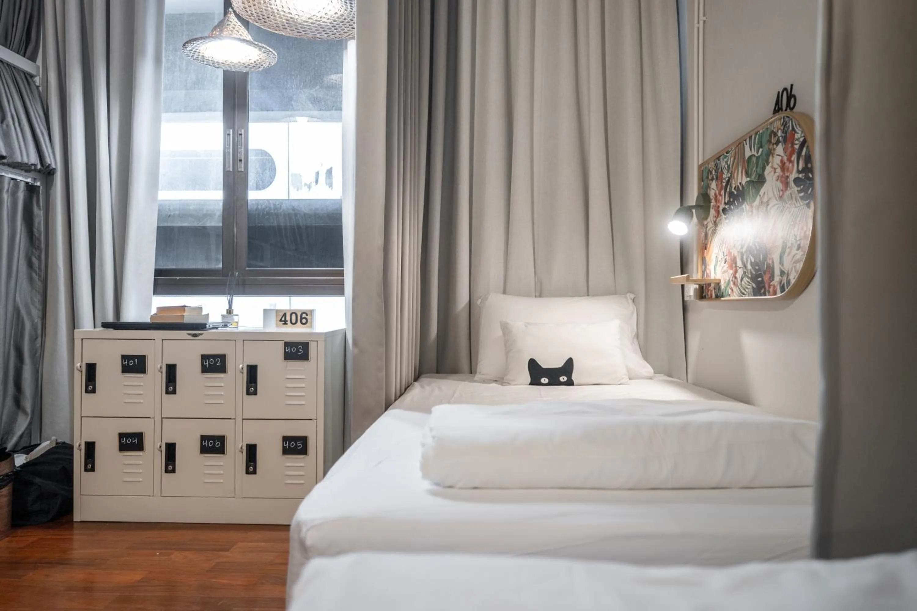 Bed in Unplugged at Bangrak Design Hostel