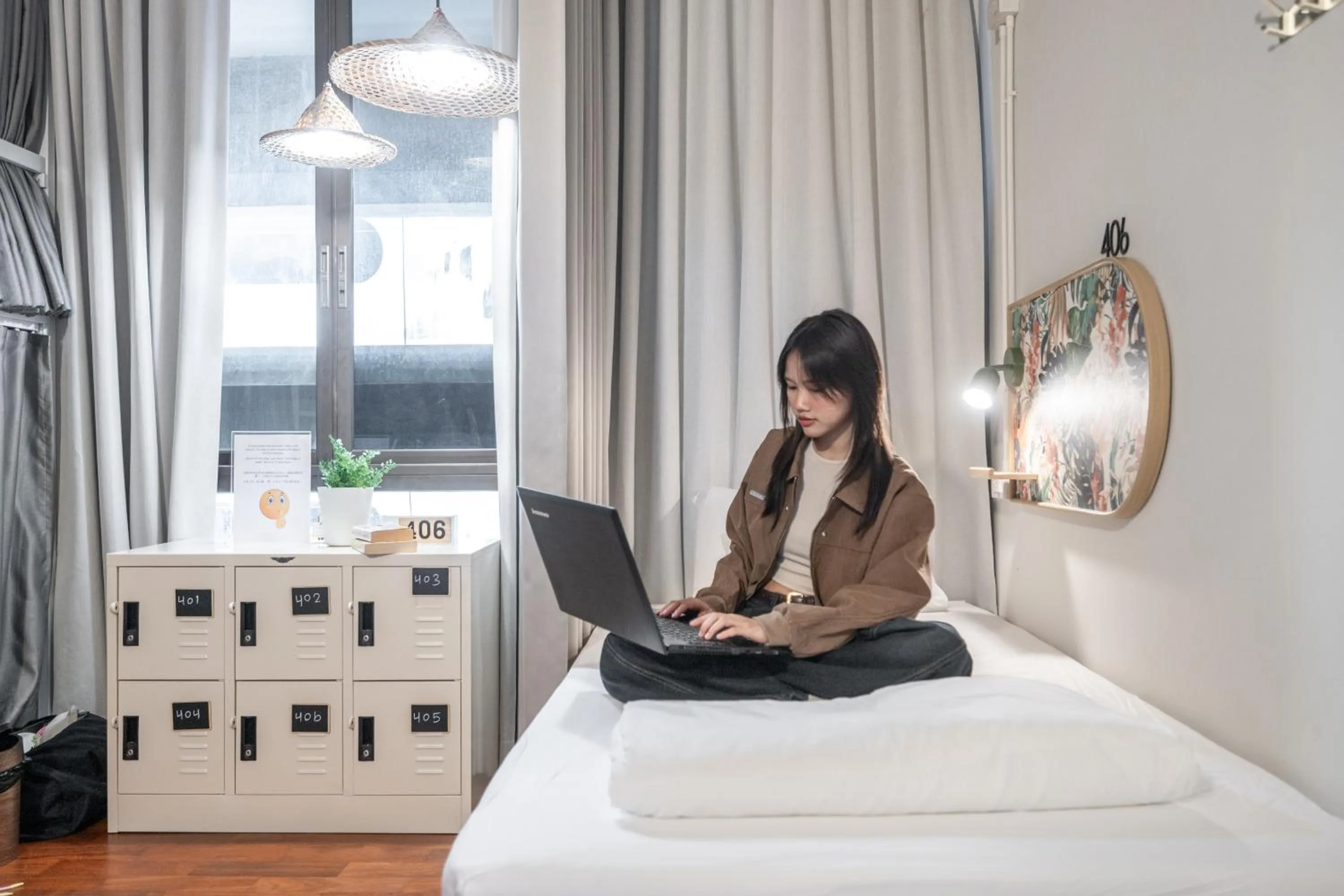 Bed in Unplugged at Bangrak Design Hostel