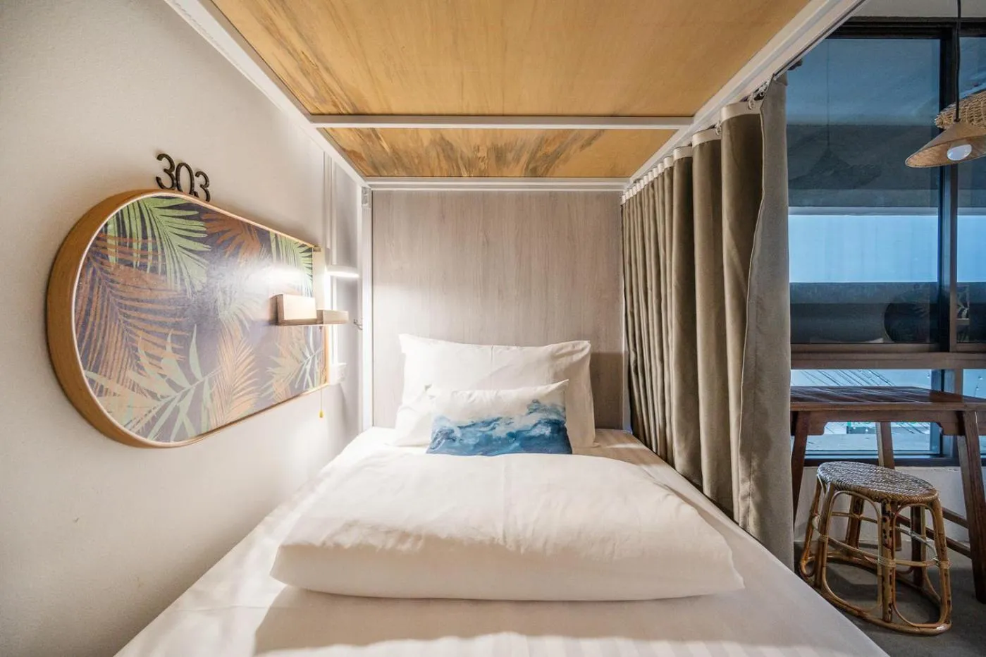 Bed in Unplugged at Bangrak Design Hostel