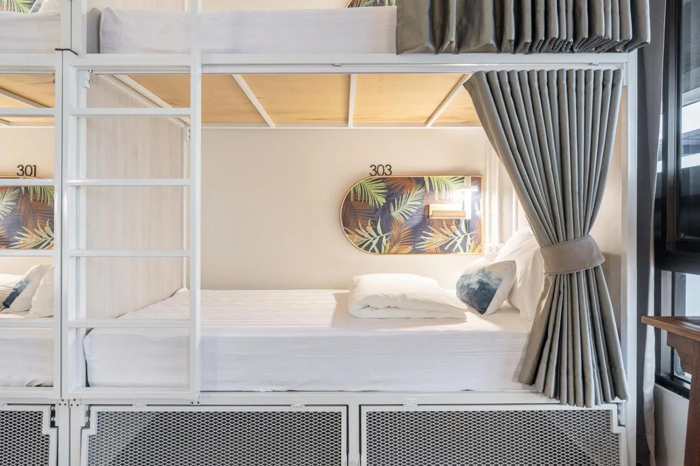 Bed in Unplugged at Bangrak Design Hostel