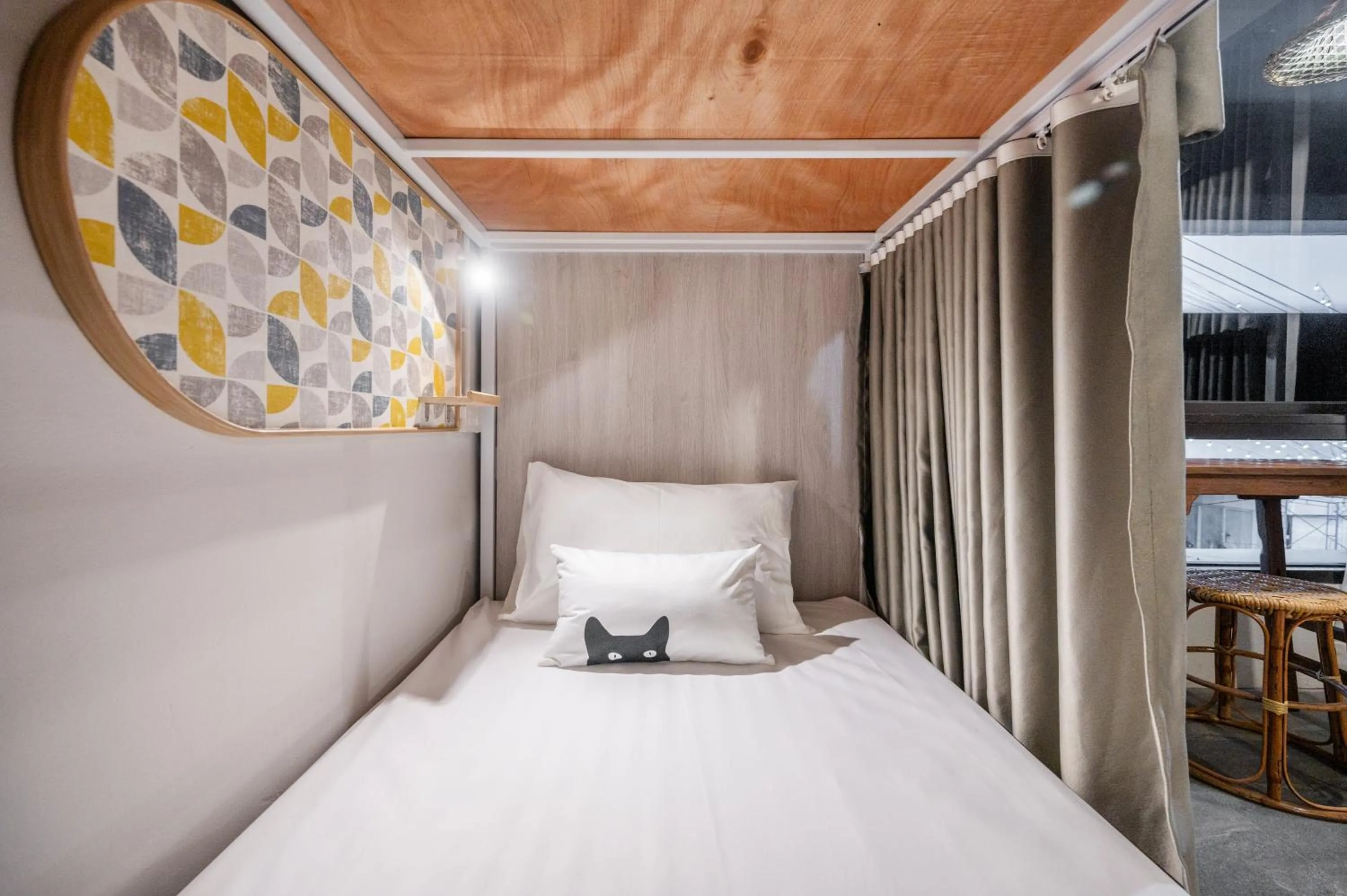 Bed in Unplugged at Bangrak Design Hostel