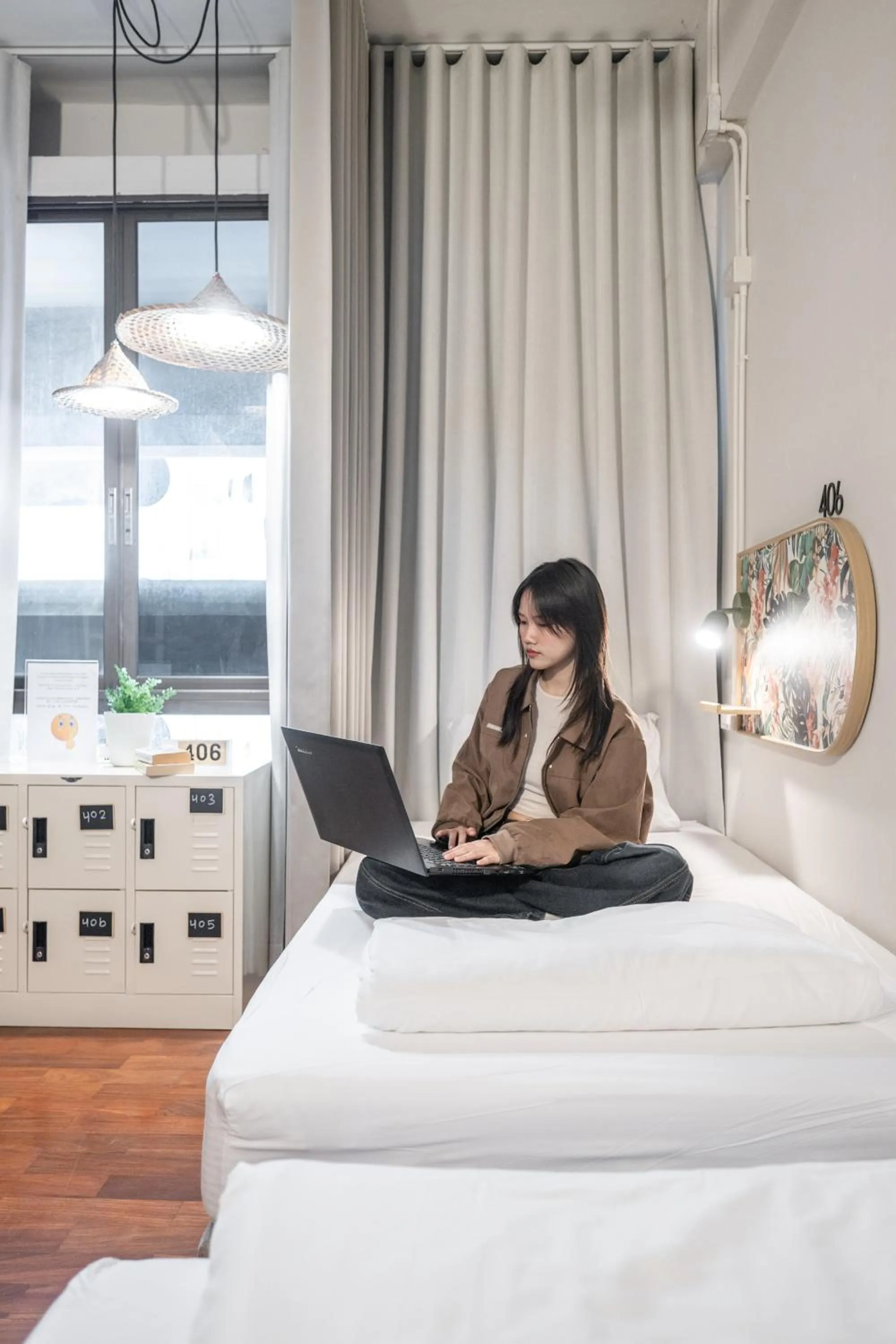 Bed in Unplugged at Bangrak Design Hostel