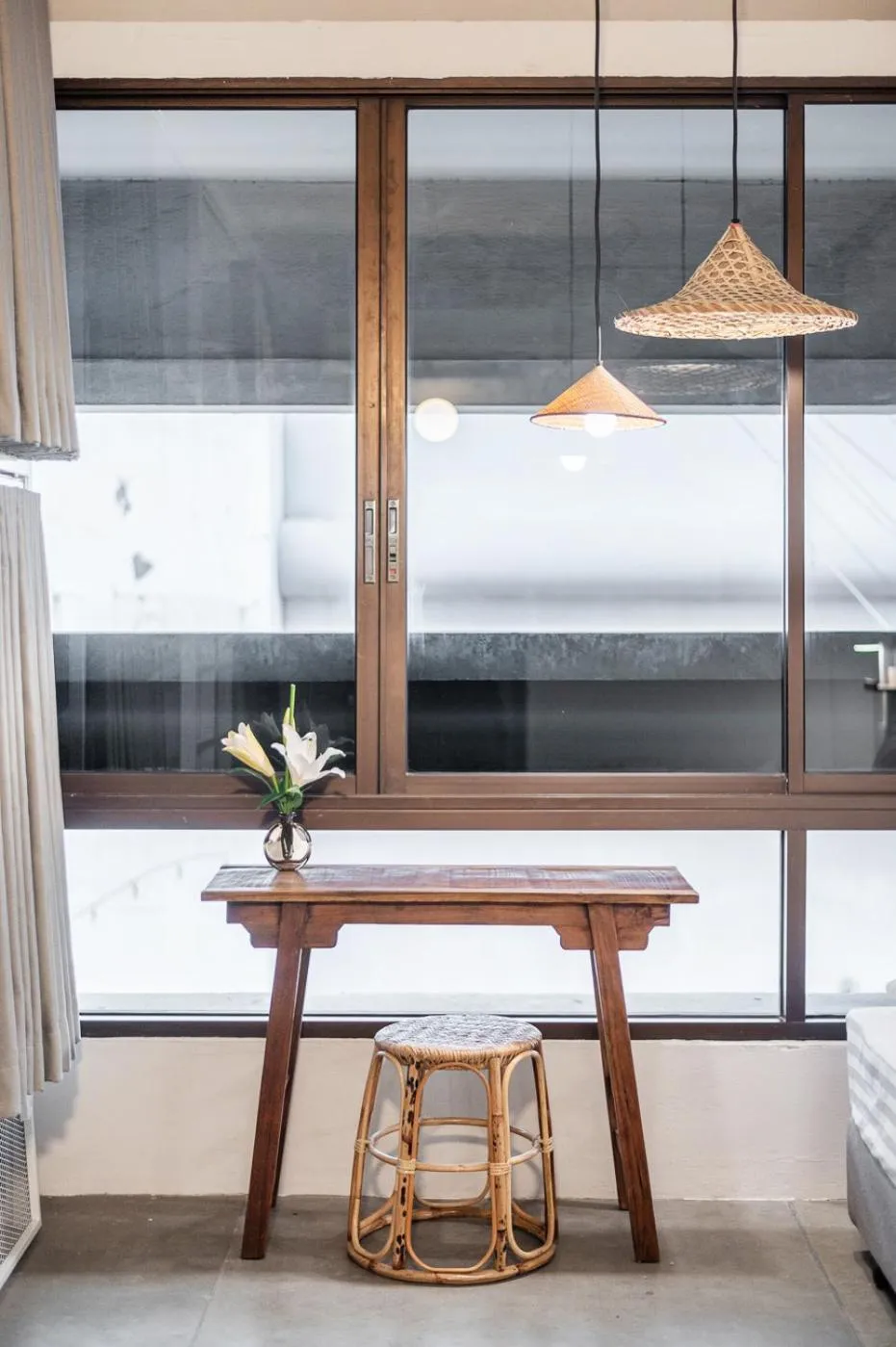 Seating area in Unplugged at Bangrak Design Hostel