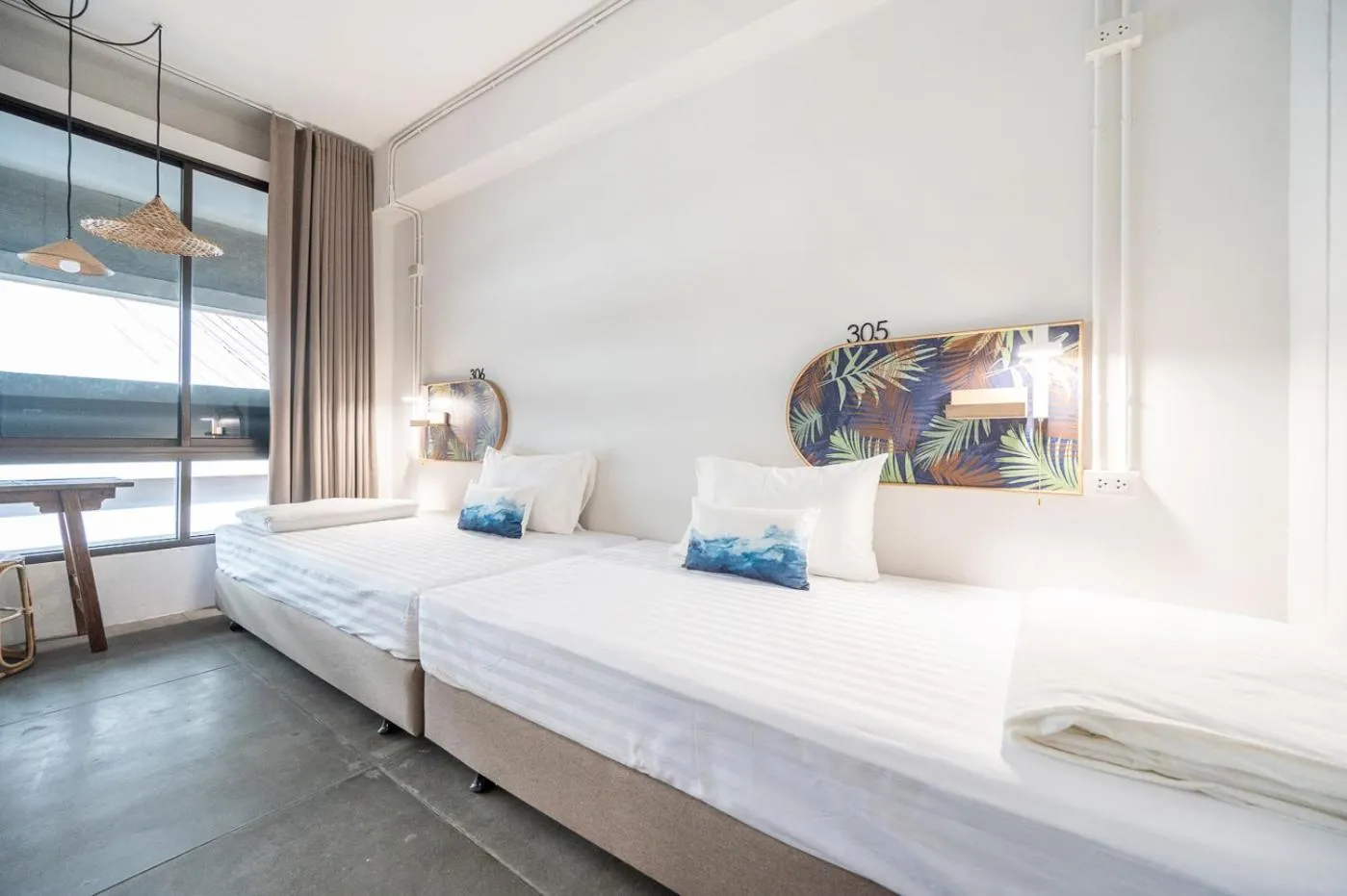 Bed in Unplugged at Bangrak Design Hostel