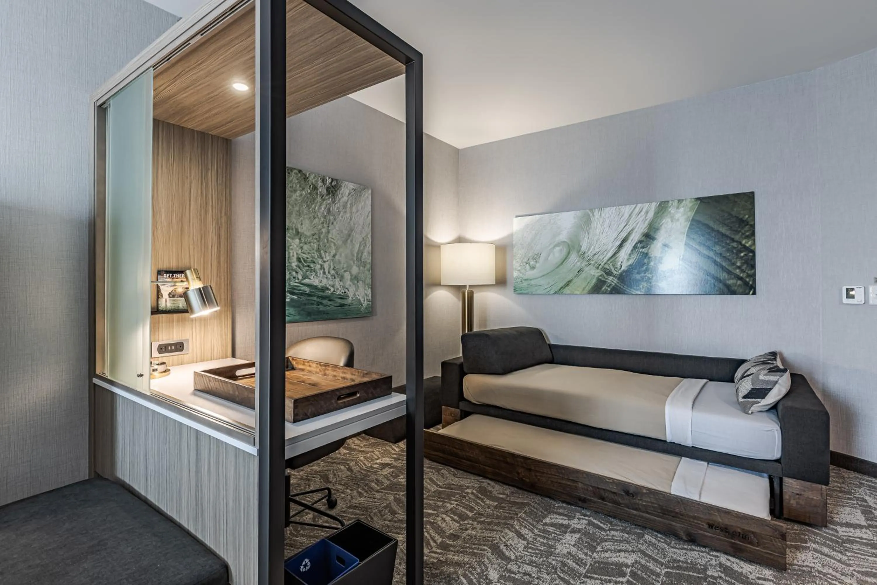 Seating area, Bed in SpringHill Suites by Marriott Fort Wayne Southwest