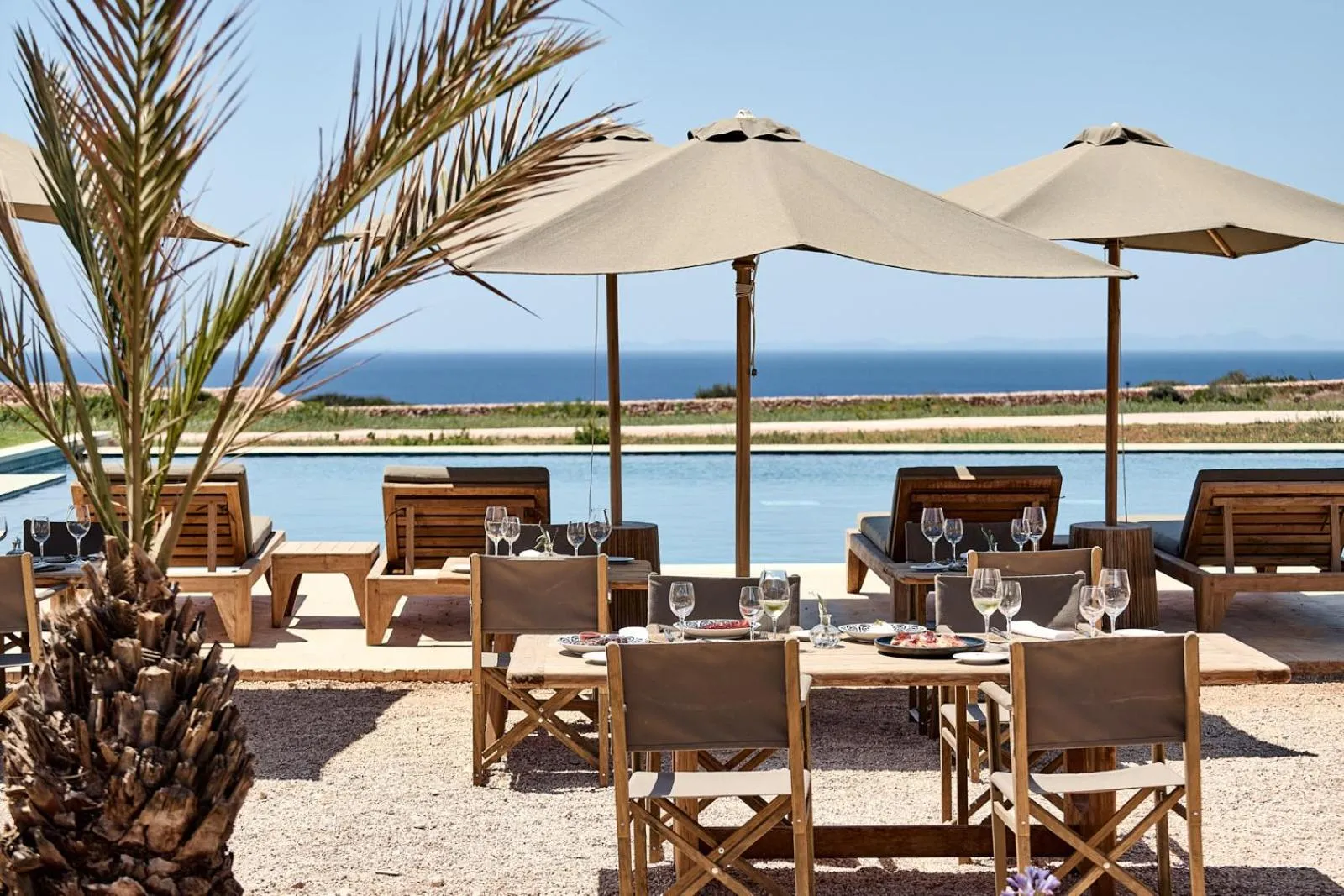 Swimming pool in CAP Menorca Relais & Chateaux