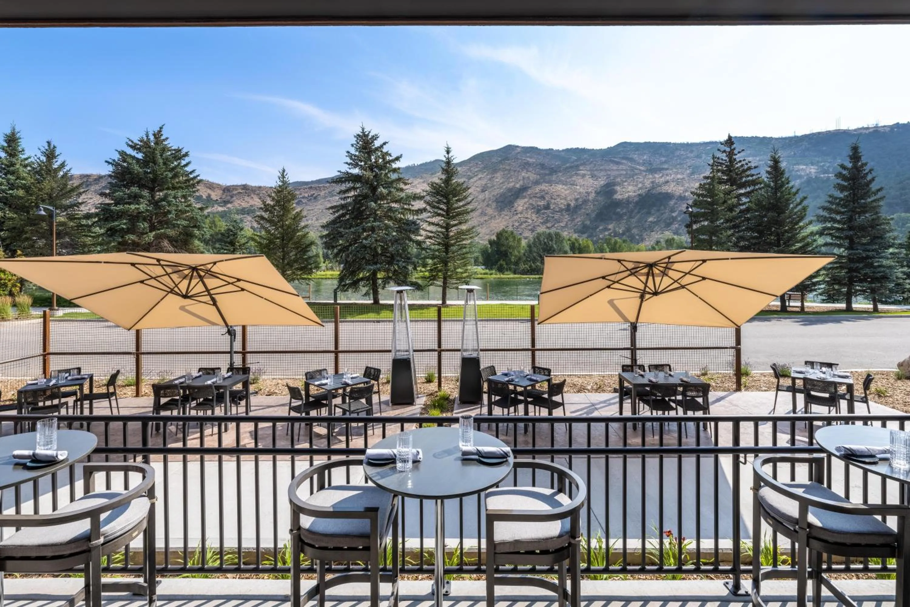 Patio in The Hoffmann Hotel Basalt Aspen Tapestry Collection Hilton