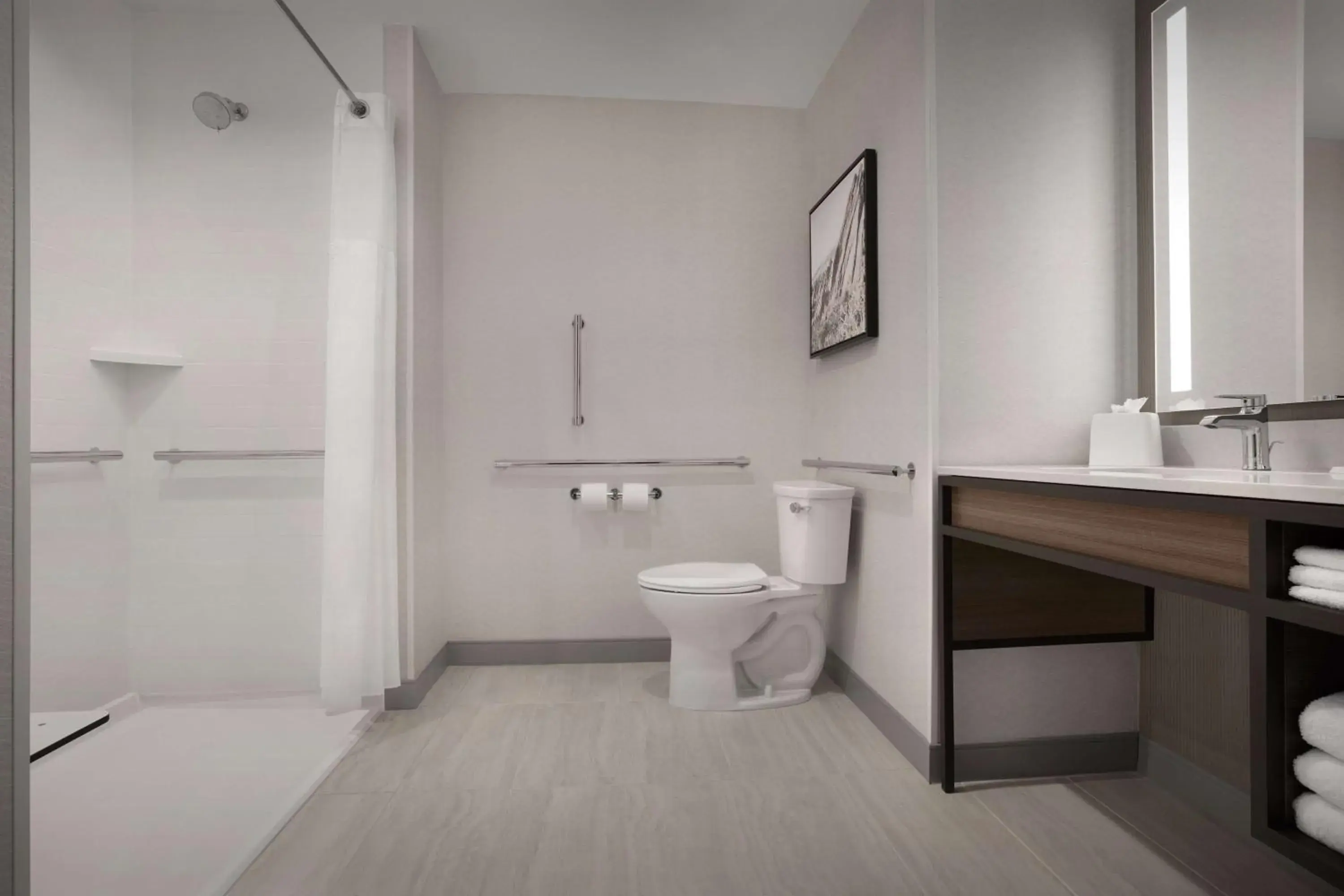 Bathroom in Hilton Garden Inn Denver Airport Tower Road Bathroom in Hilton Garden Inn Denver Airport Tower Road