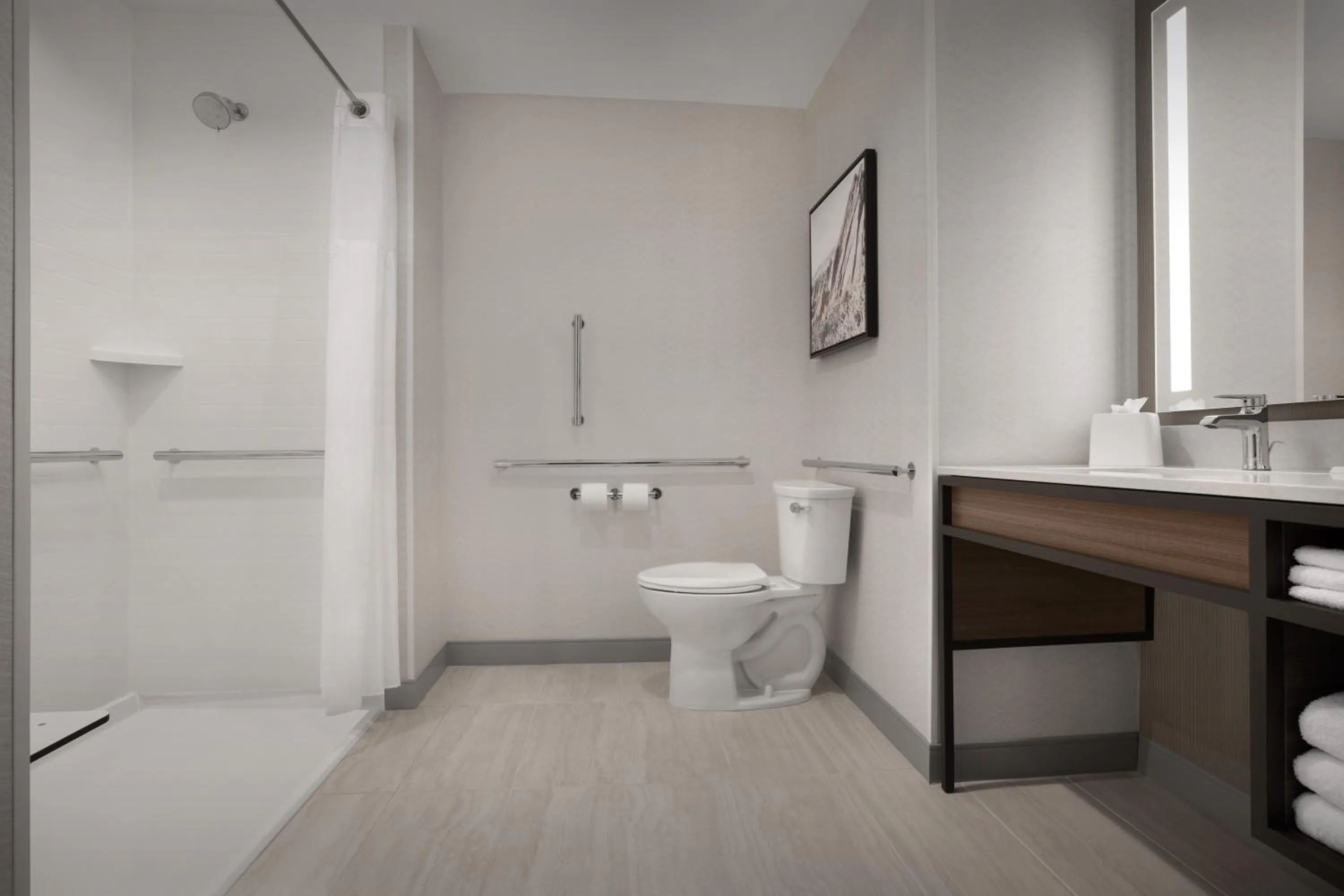 Shower in Hilton Garden Inn Denver Airport Tower Road