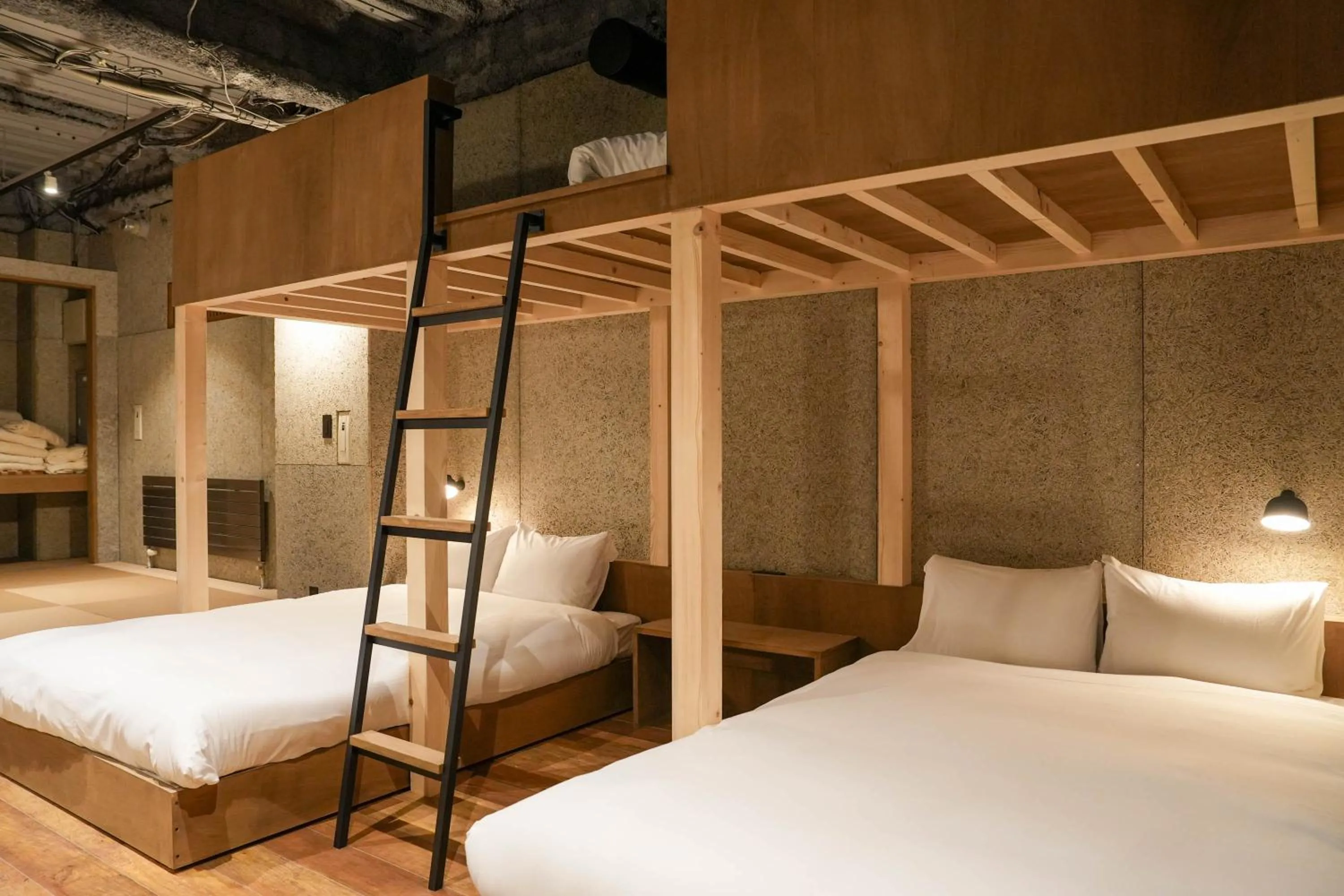 Bed in Green Room Hotel