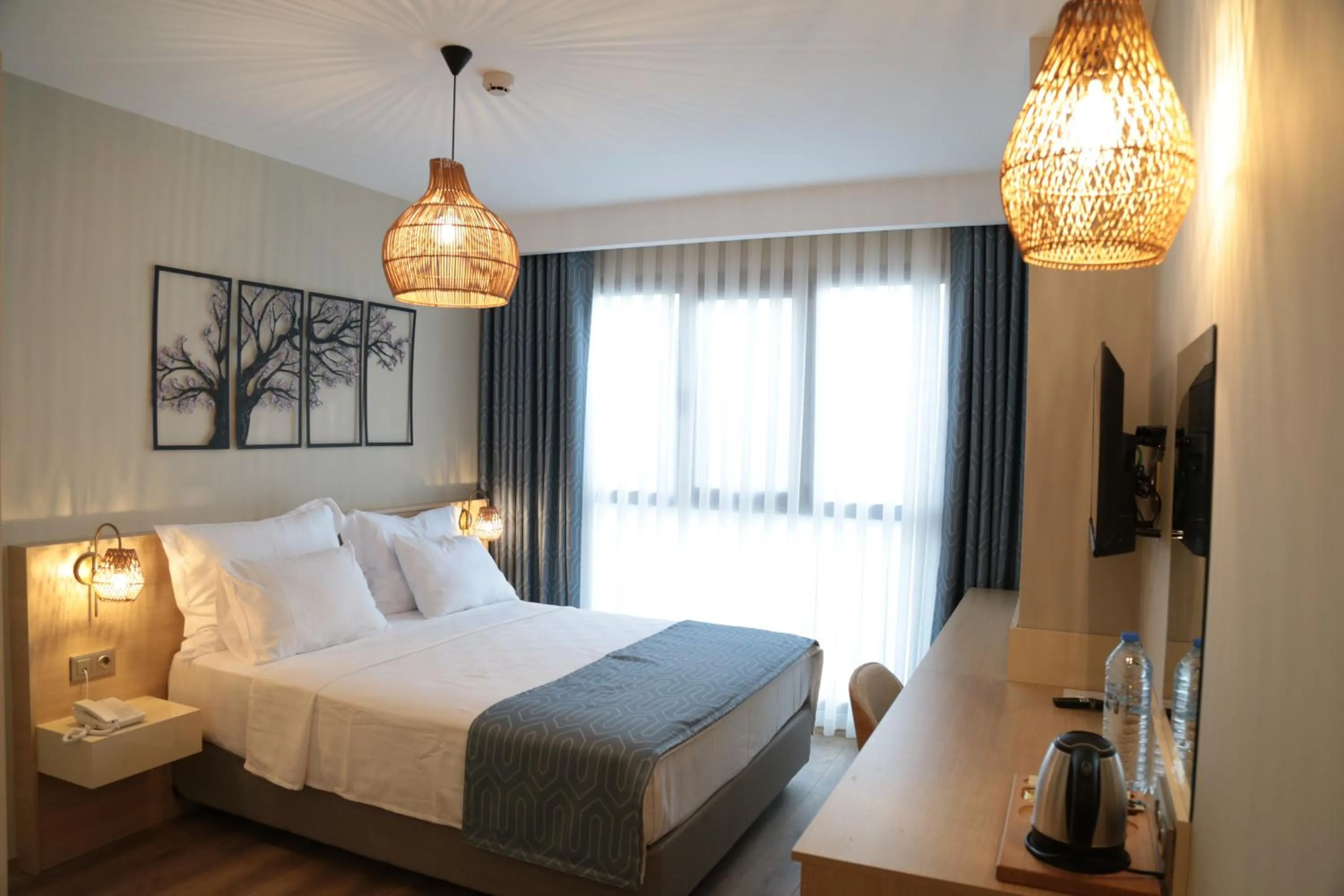 Bed in Güllük Uno Elegance Otel