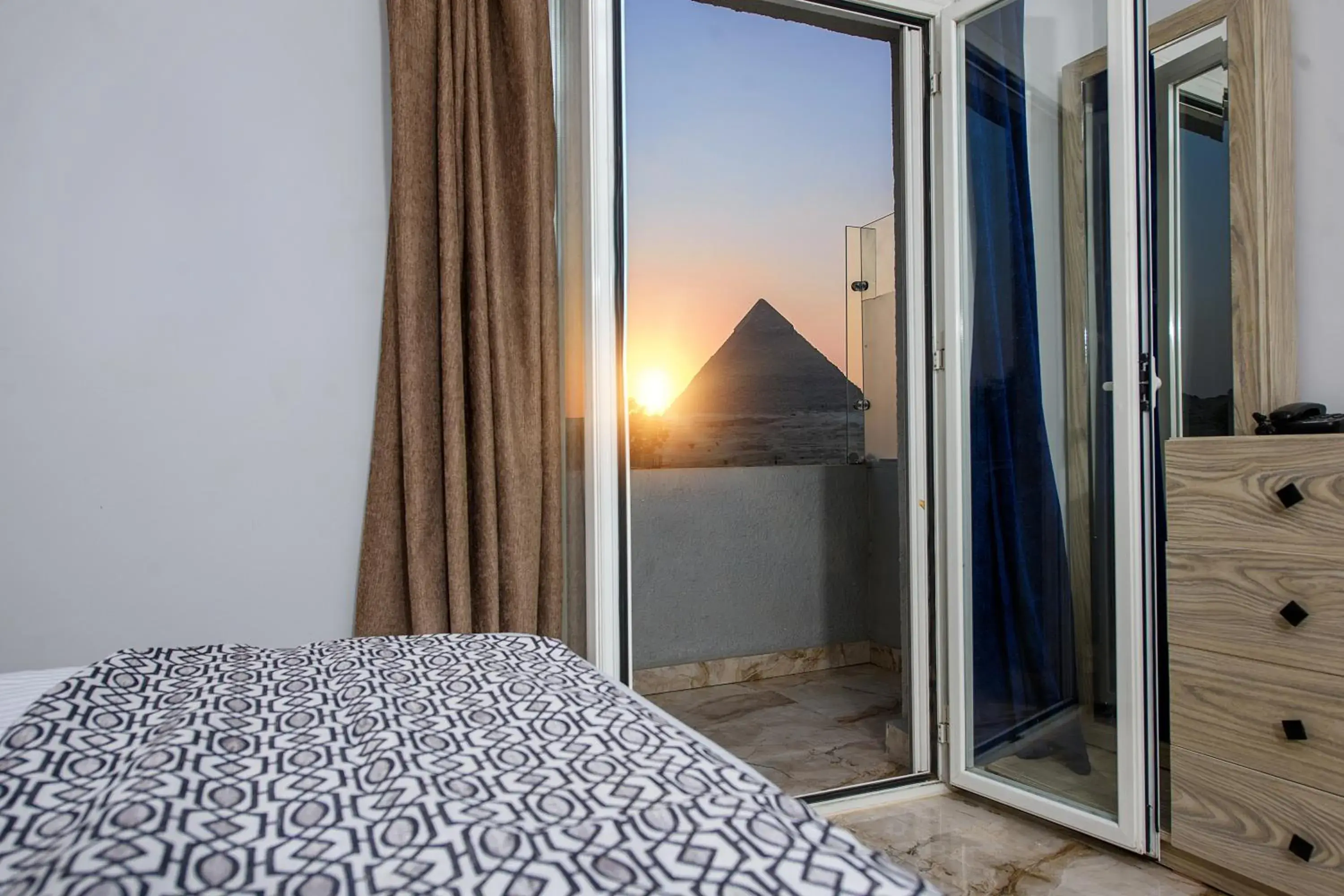 View (from property/room), Bed in Capital Of Pyramids Hotel View (from property/room), Bed in Capital Of Pyramids Hotel