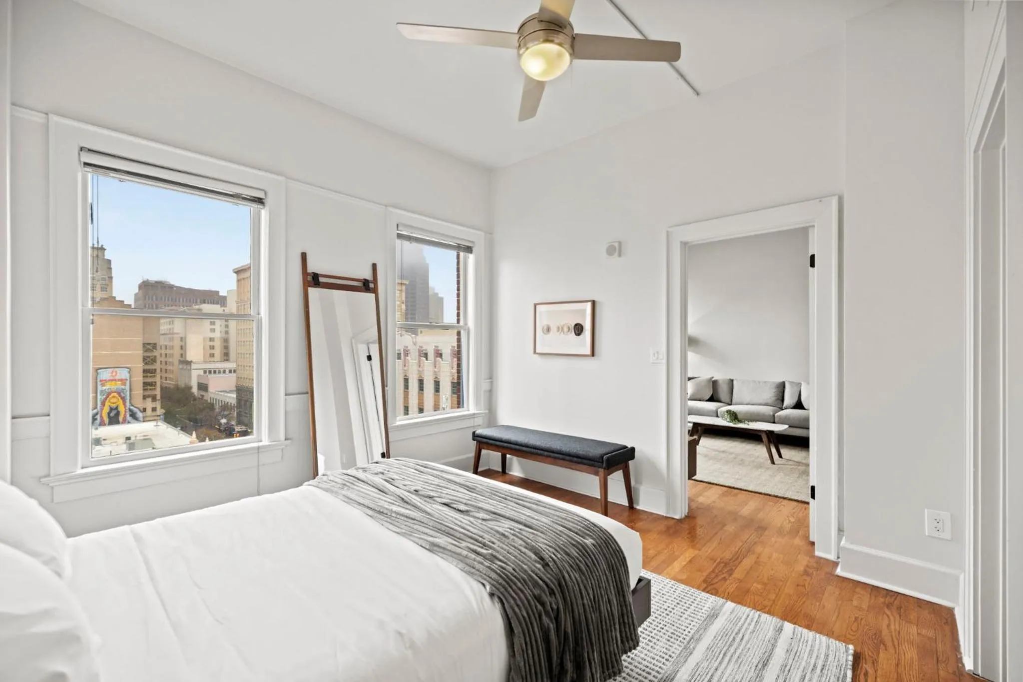 Bed in The Maverick, powered by Placemakr - River Walk