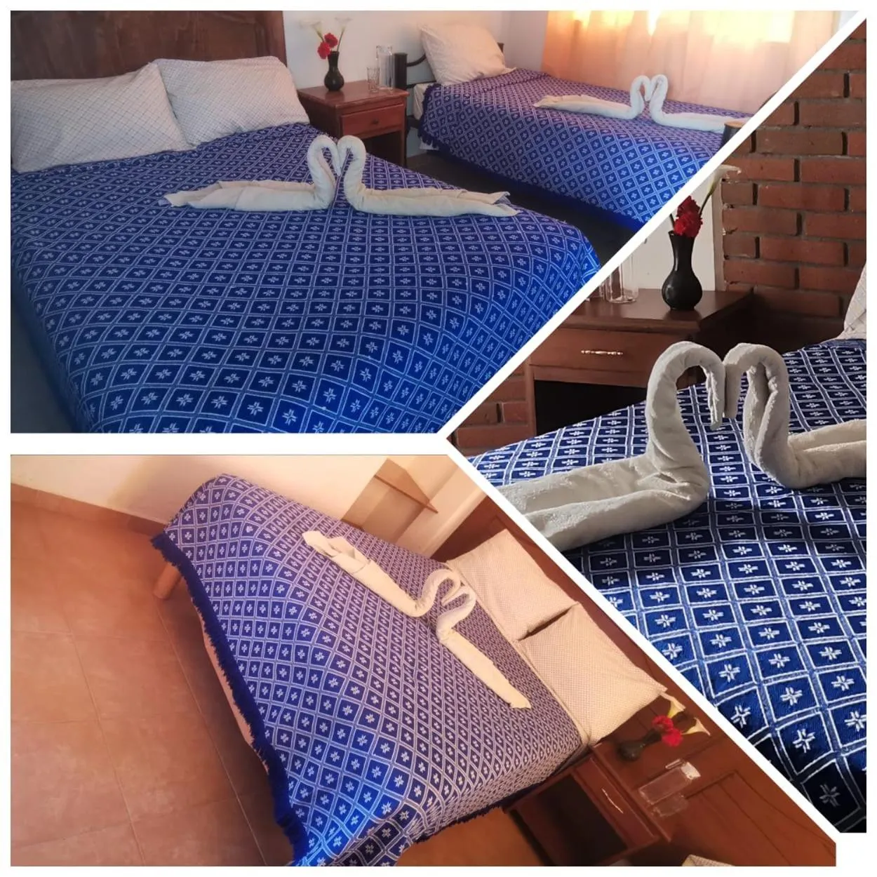 Bed in hotel posada los dominicos