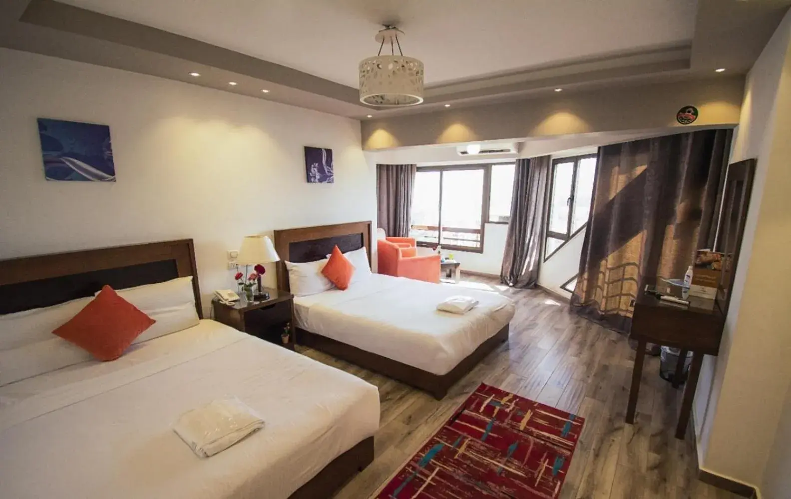 Bed in Nile Guardian Hotel Bed in Nile Guardian Hotel