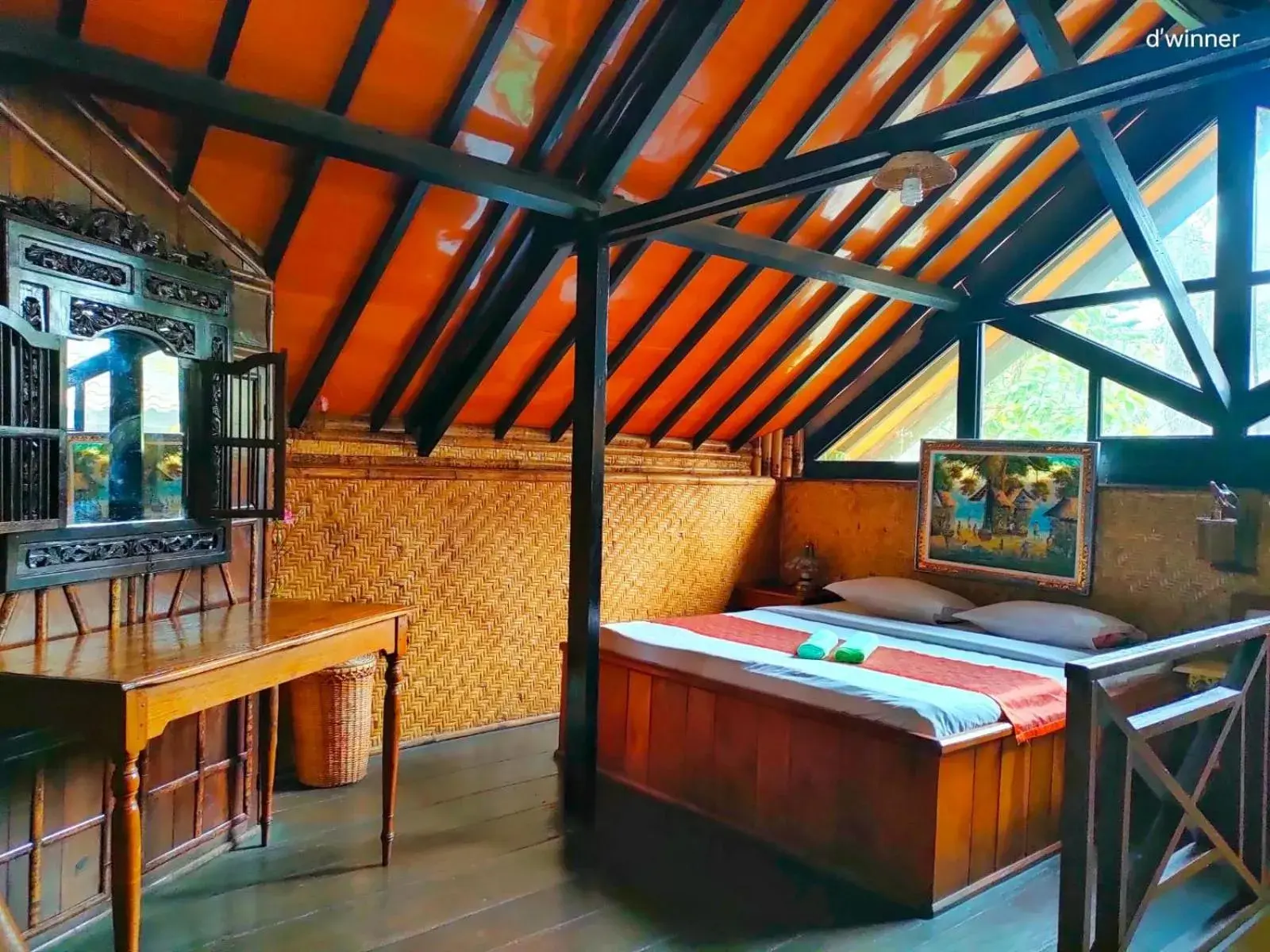 Bed in Yoschi's Hotel Bromo Bed in Yoschi's Hotel Bromo