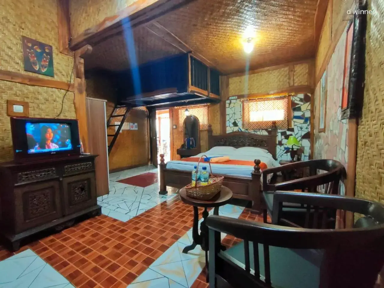 Bed in Yoschi's Hotel Bromo Bed in Yoschi's Hotel Bromo