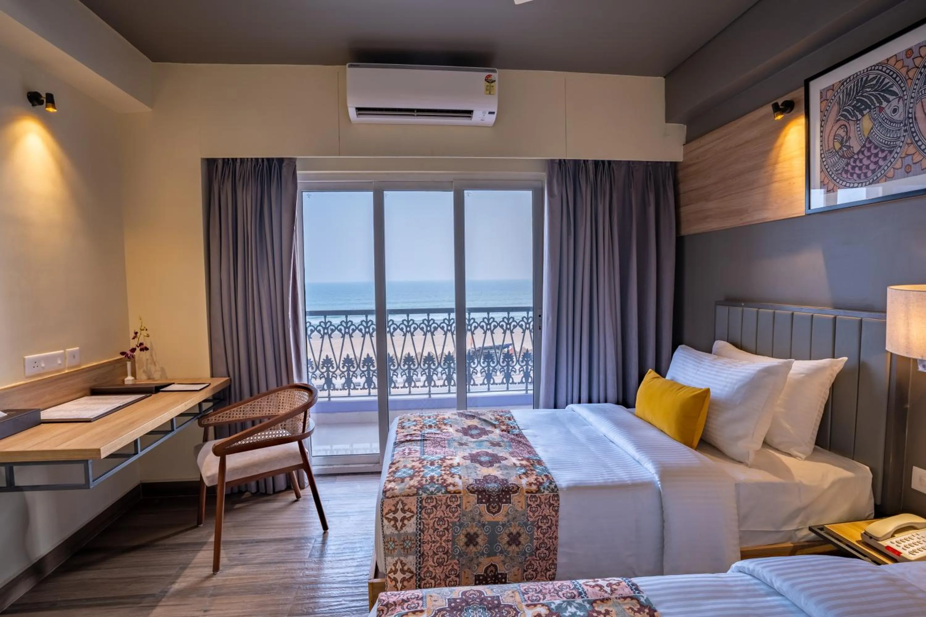 Sea view, Bed in Regenta Central Puri Odisha