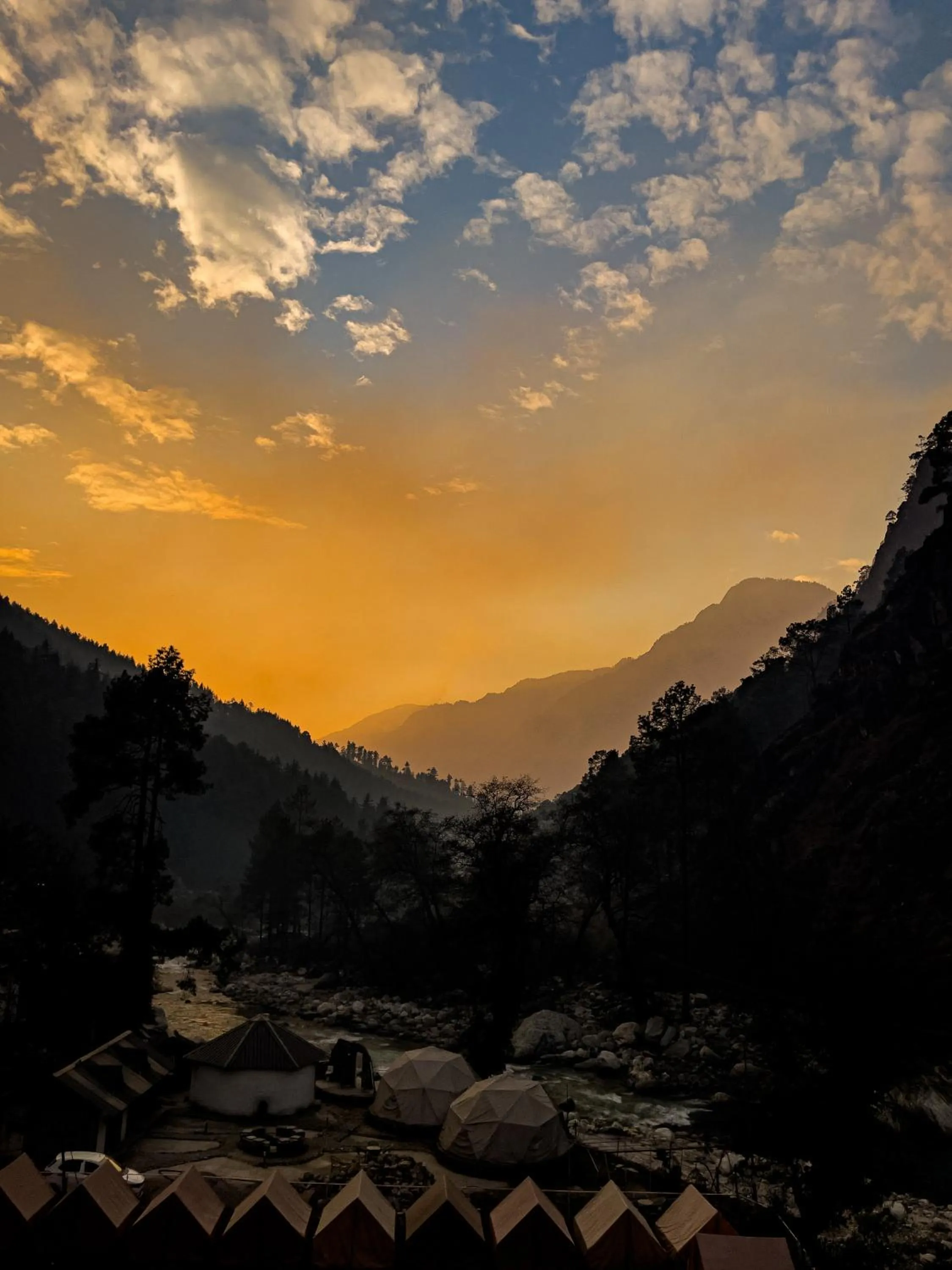 View (from property/room) in Hotel Mid Orchard Kasol l River Side -Pure Veg Hotel