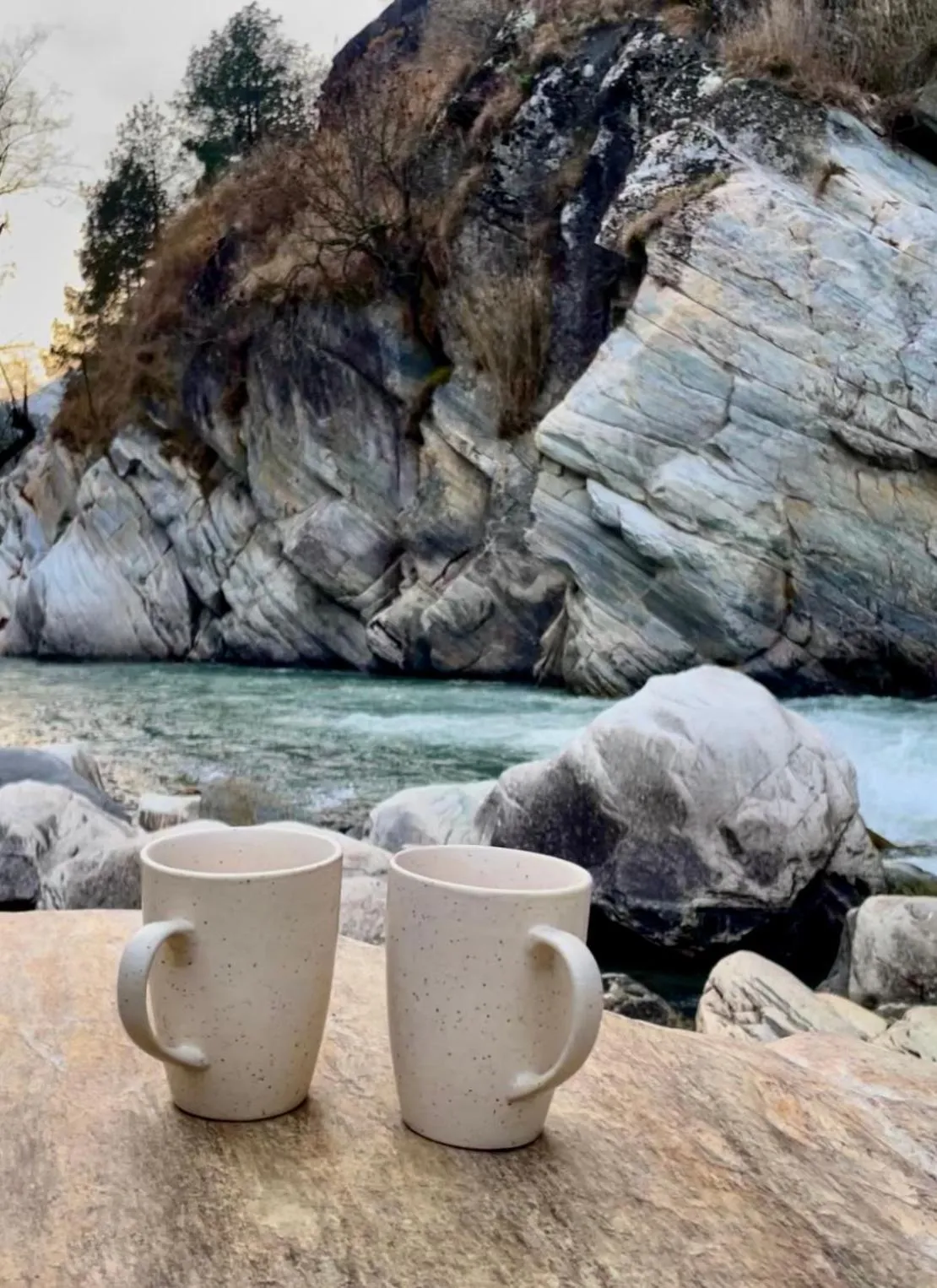 View (from property/room) in Hotel Mid Orchard Kasol l River Side -Pure Veg Hotel