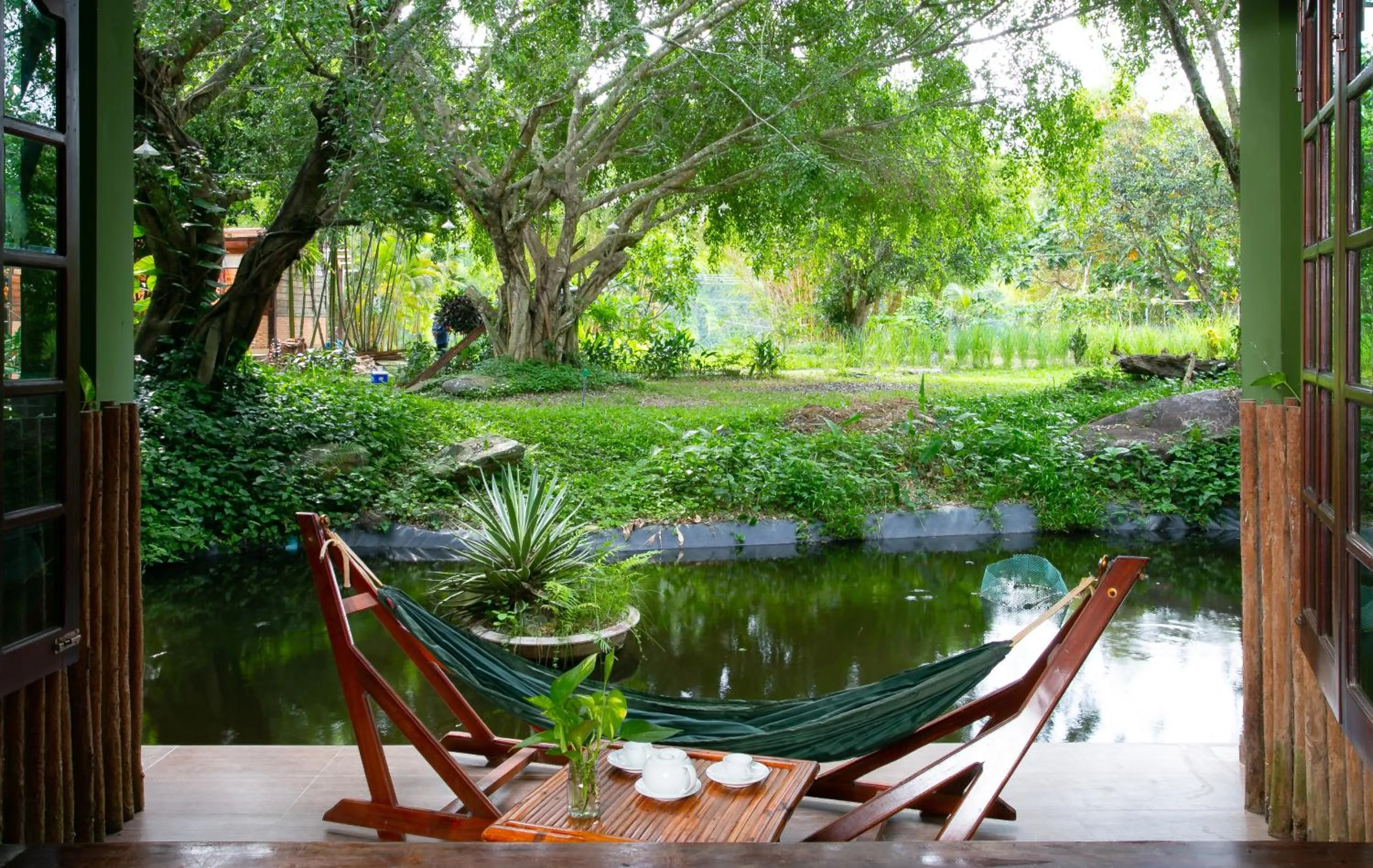 Garden in Cat Tien Jungle Lodge