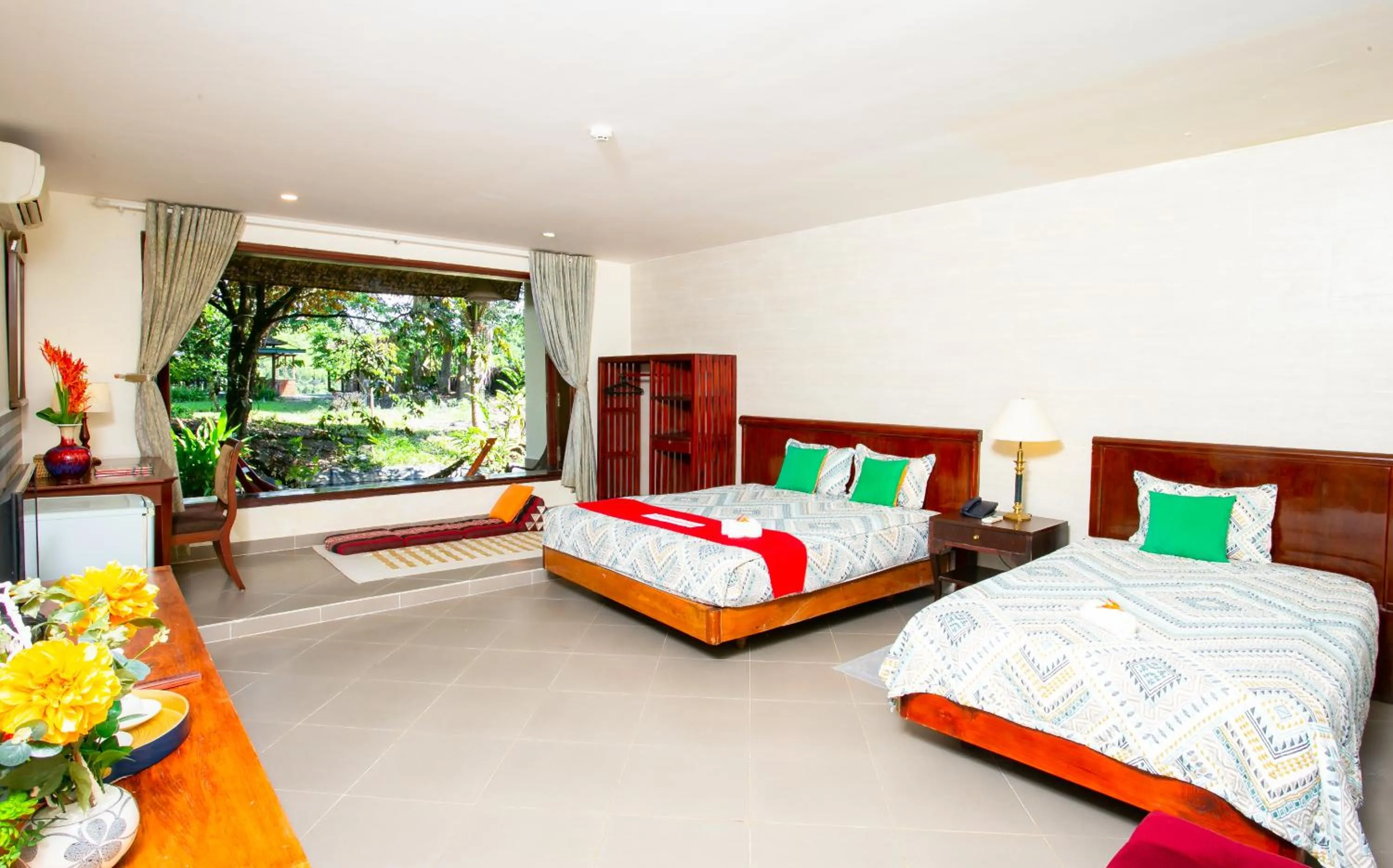 Bed in Cat Tien Jungle Lodge