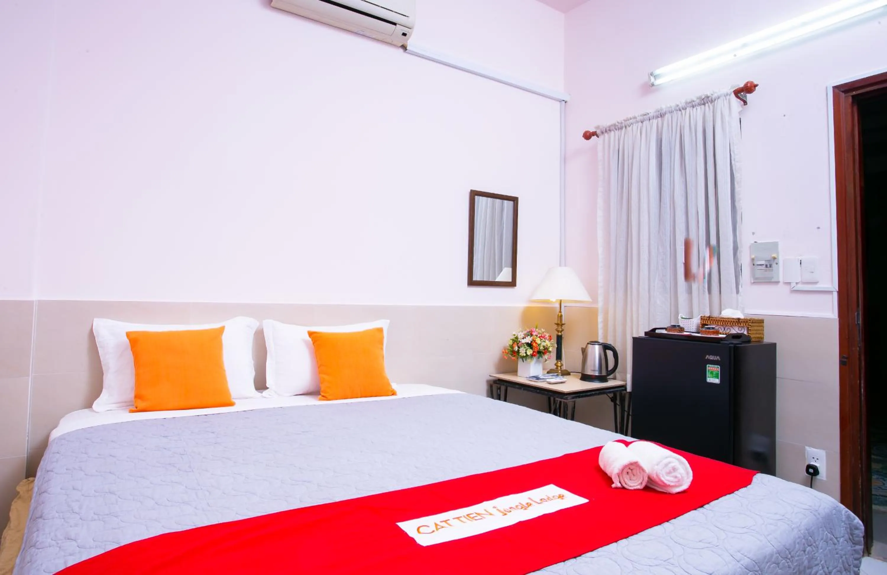 Bed in Cat Tien Jungle Lodge